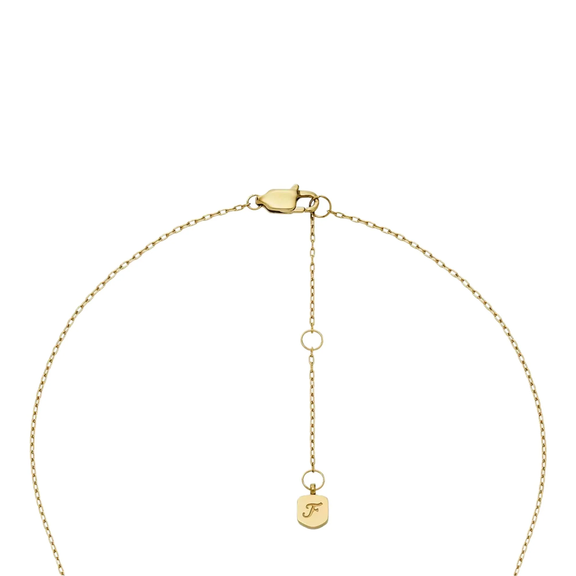 Fossil Merrit Classic Mother-of-Pearl Gold-Tone Stainless Steel Pendant Women's Necklace JF04865710 - Image 5