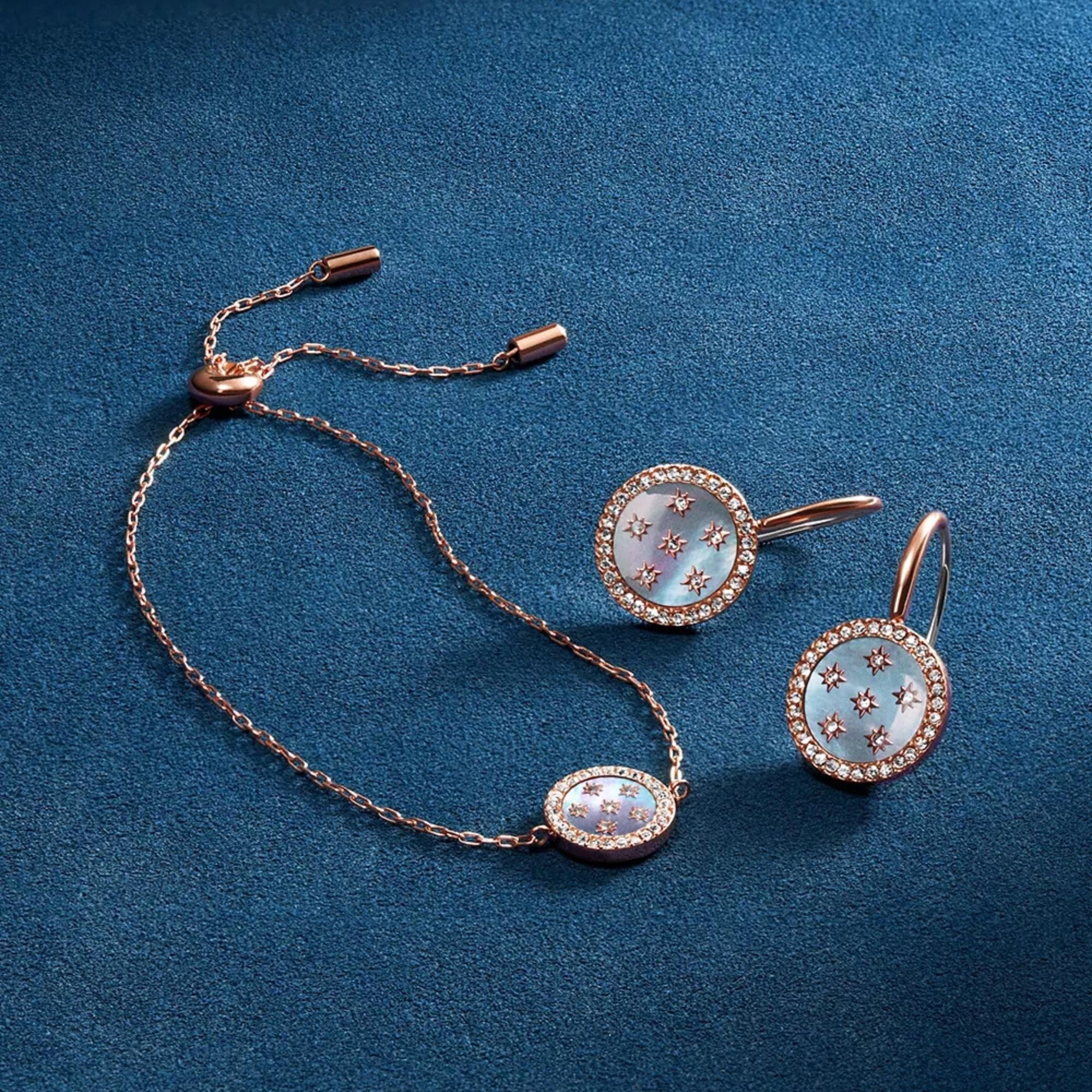 Fossil Merrit Classic Mother-of-Pearl Rose Gold-Tone Stainless Steel Station Women's Bracelet JF04937791 - Image 3