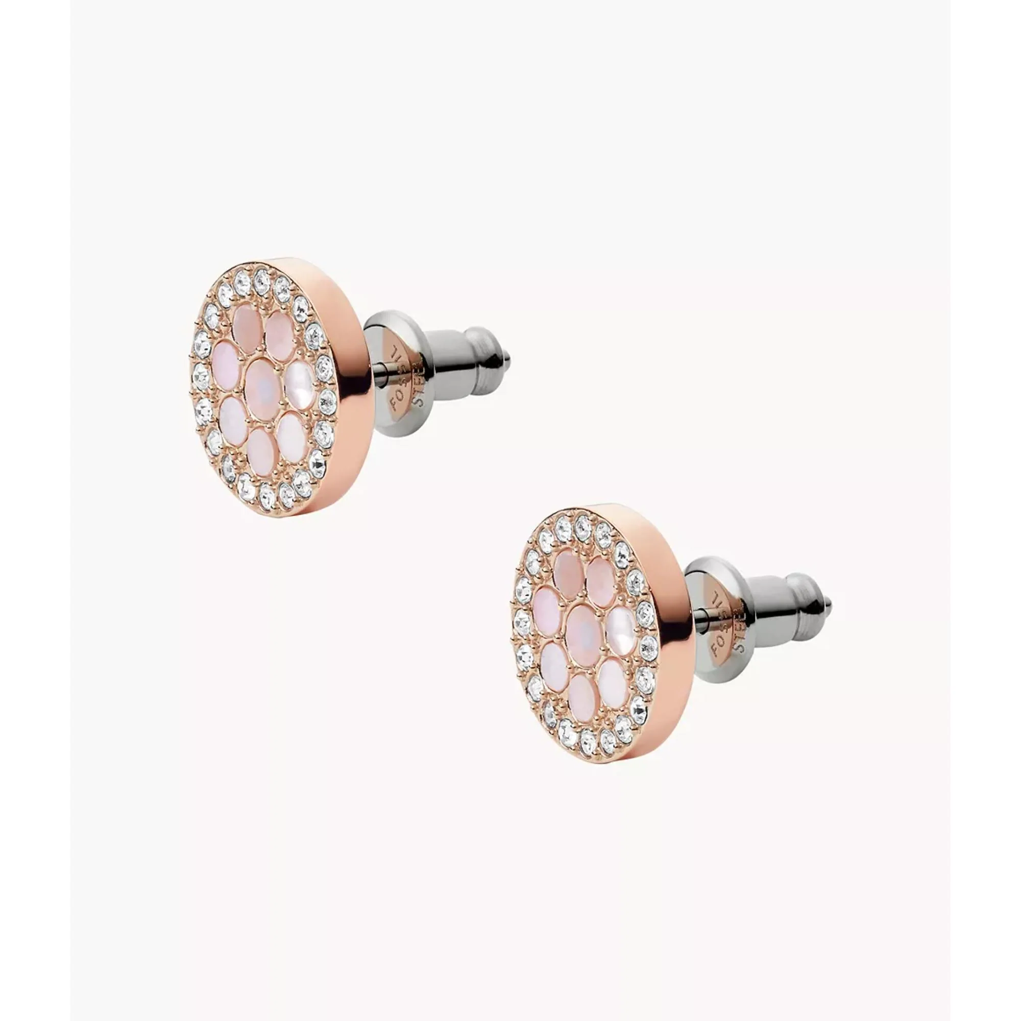 Fossil Mosaic Mother-of-Pearl Stud Women's Earrings JF02906791 - Image 5