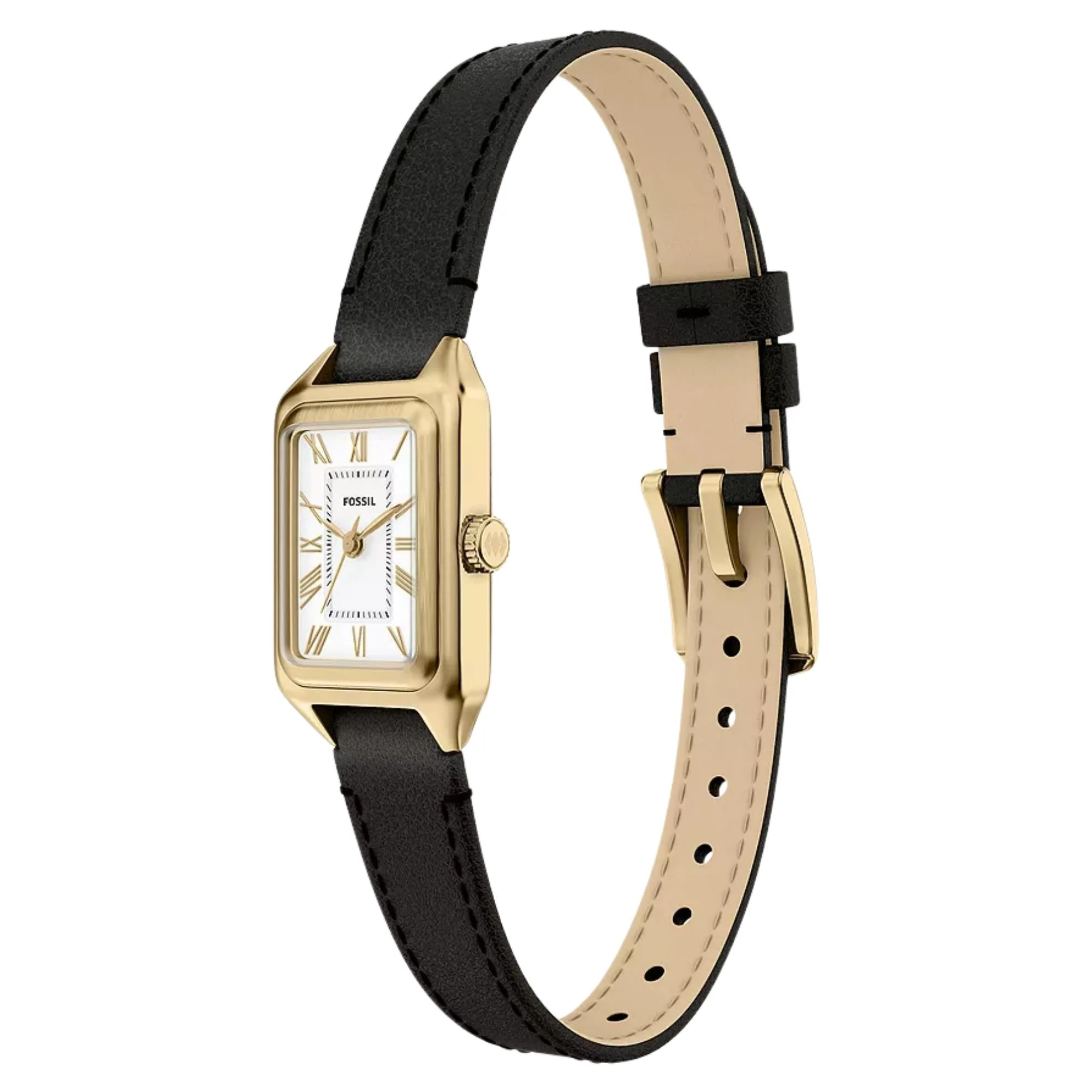 Fossil Raquel Mini Quartz White Dial Leather Strap Women's Watch ES5470 - Image 3