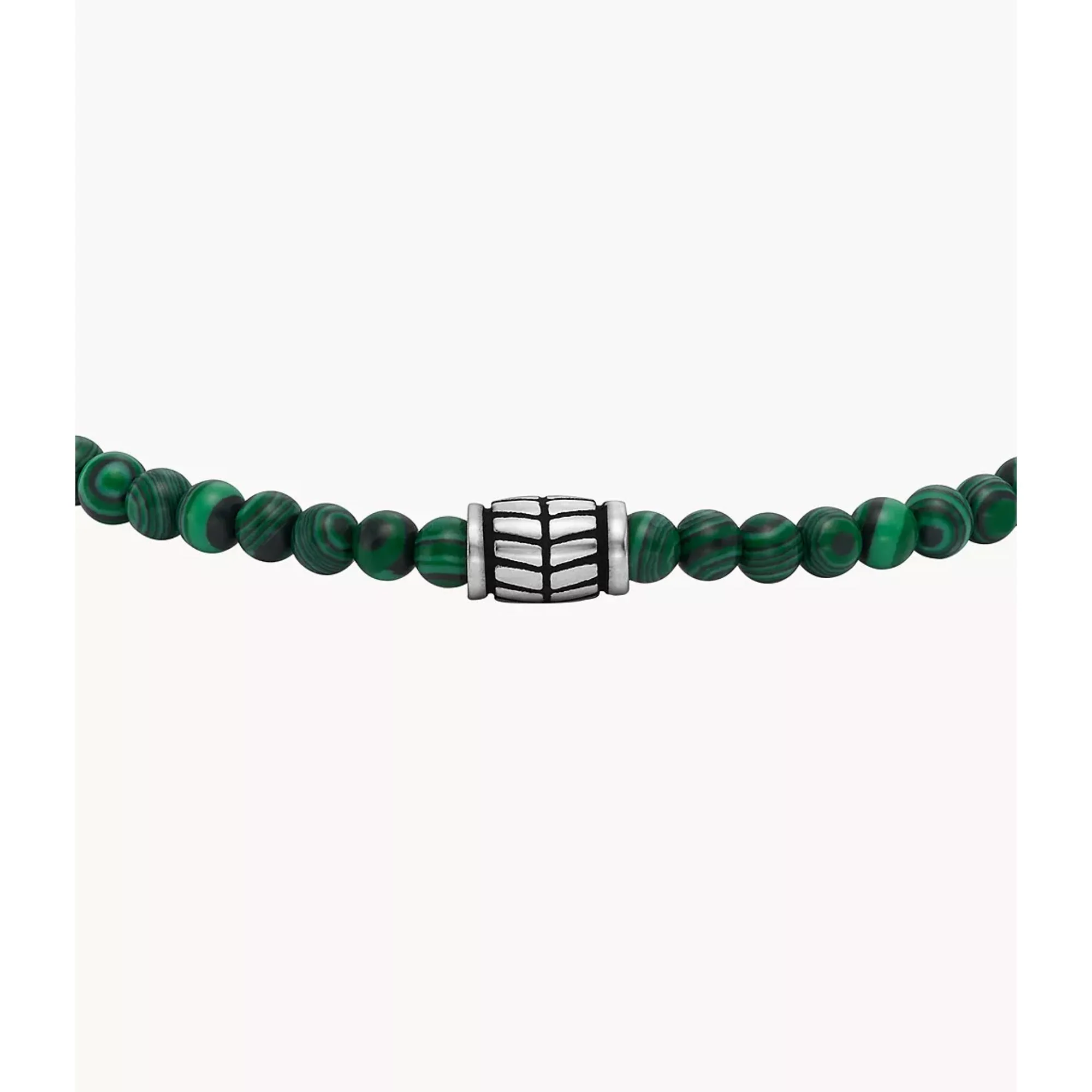 Fossil Reconstituted Malachite Beaded Men's Bracelet JF04415040 - Image 3