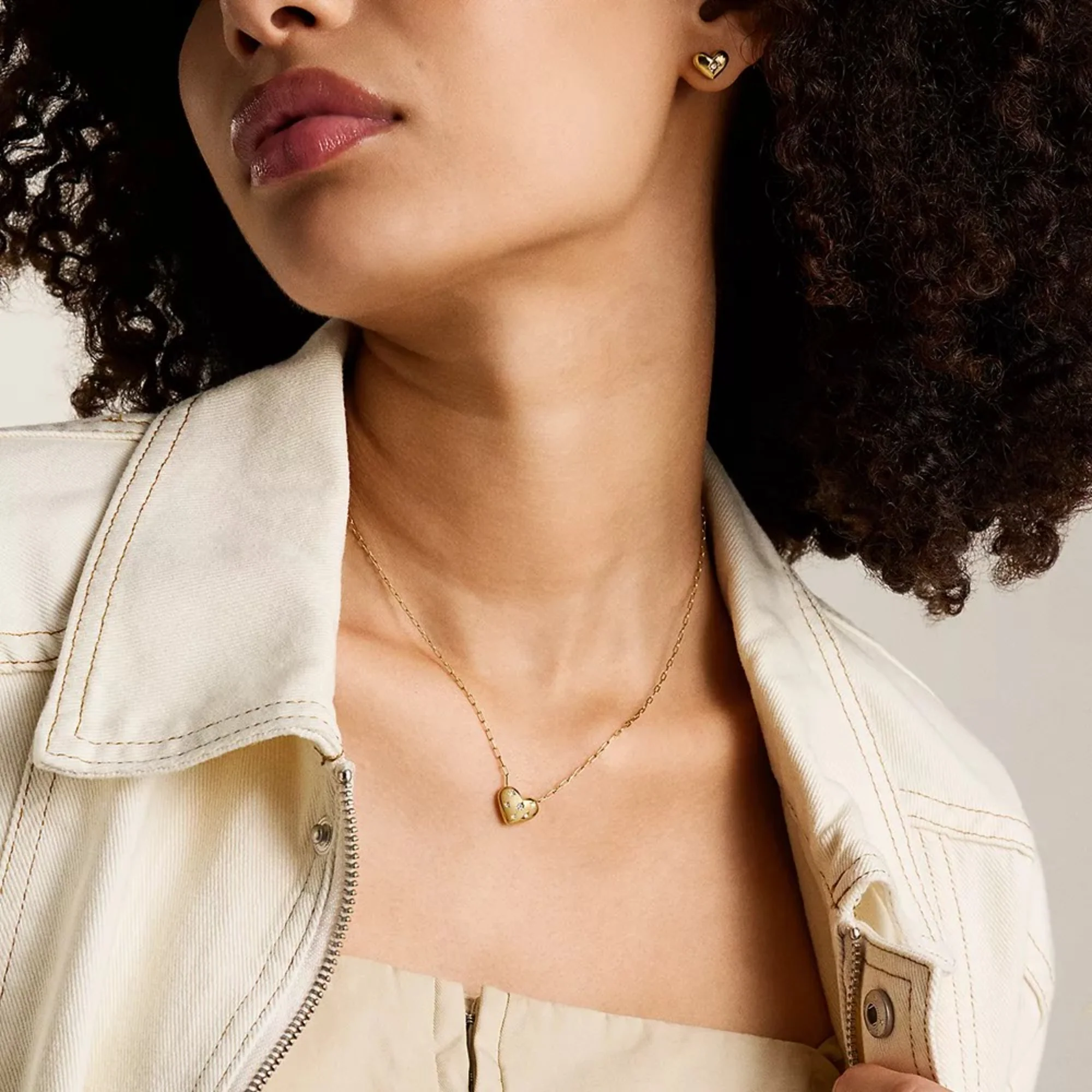 Fossil Sadie All My Love Gold-Tone Steel Heart Pendant Necklace JF04856710 - Image 2