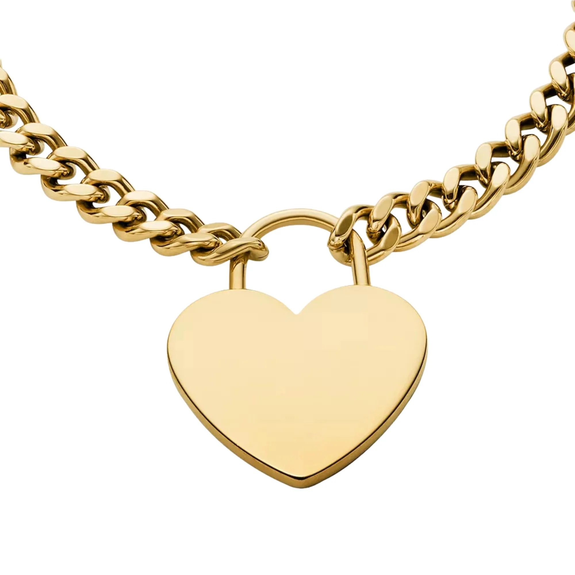 Fossil Sutton Gold-Tone Stainless Steel Heart Women's Bracelet JF04959710 - Image 3