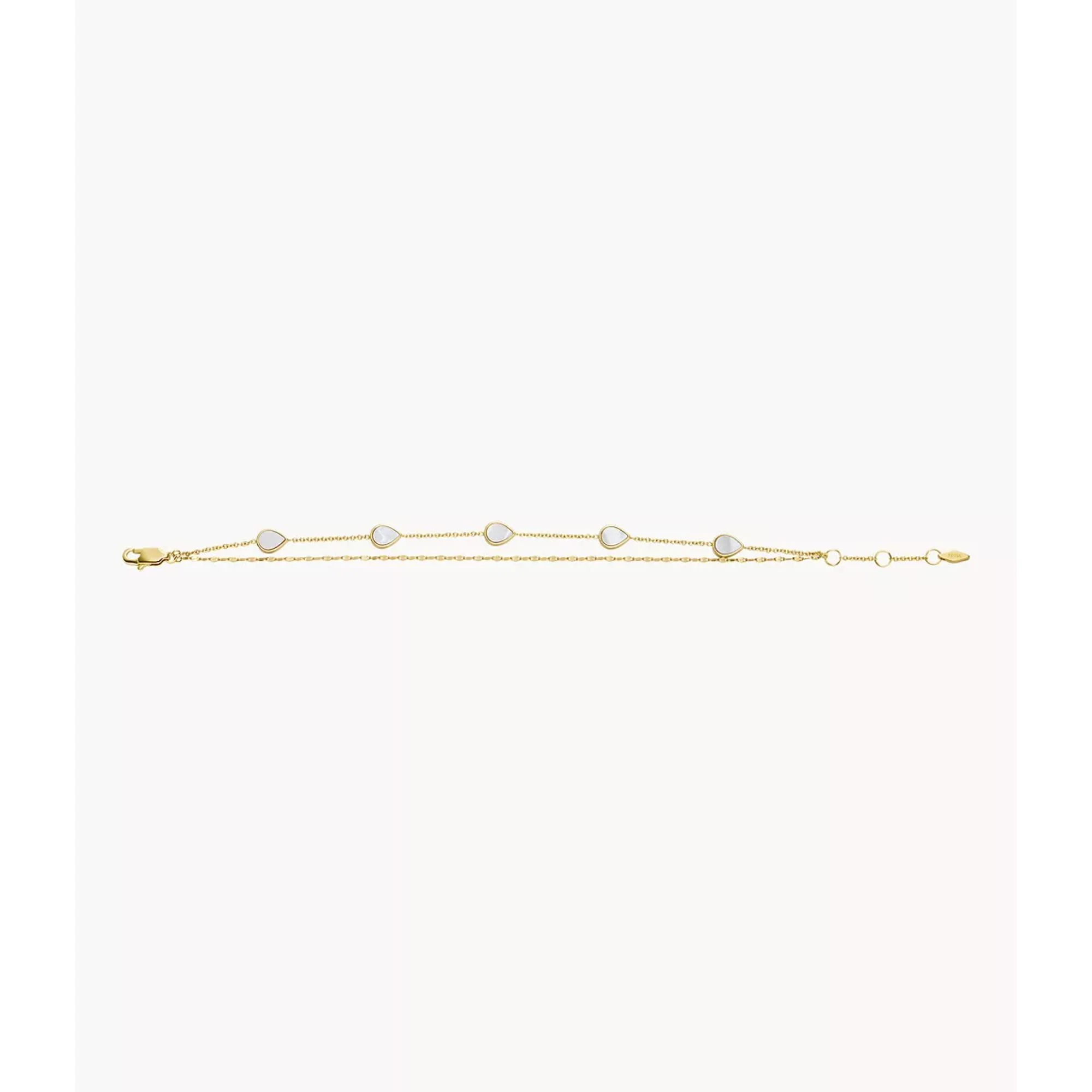 Fossil Teardrop White Mother-of-Pearl Chain Women's Bracelet JF04317710 - Image 5