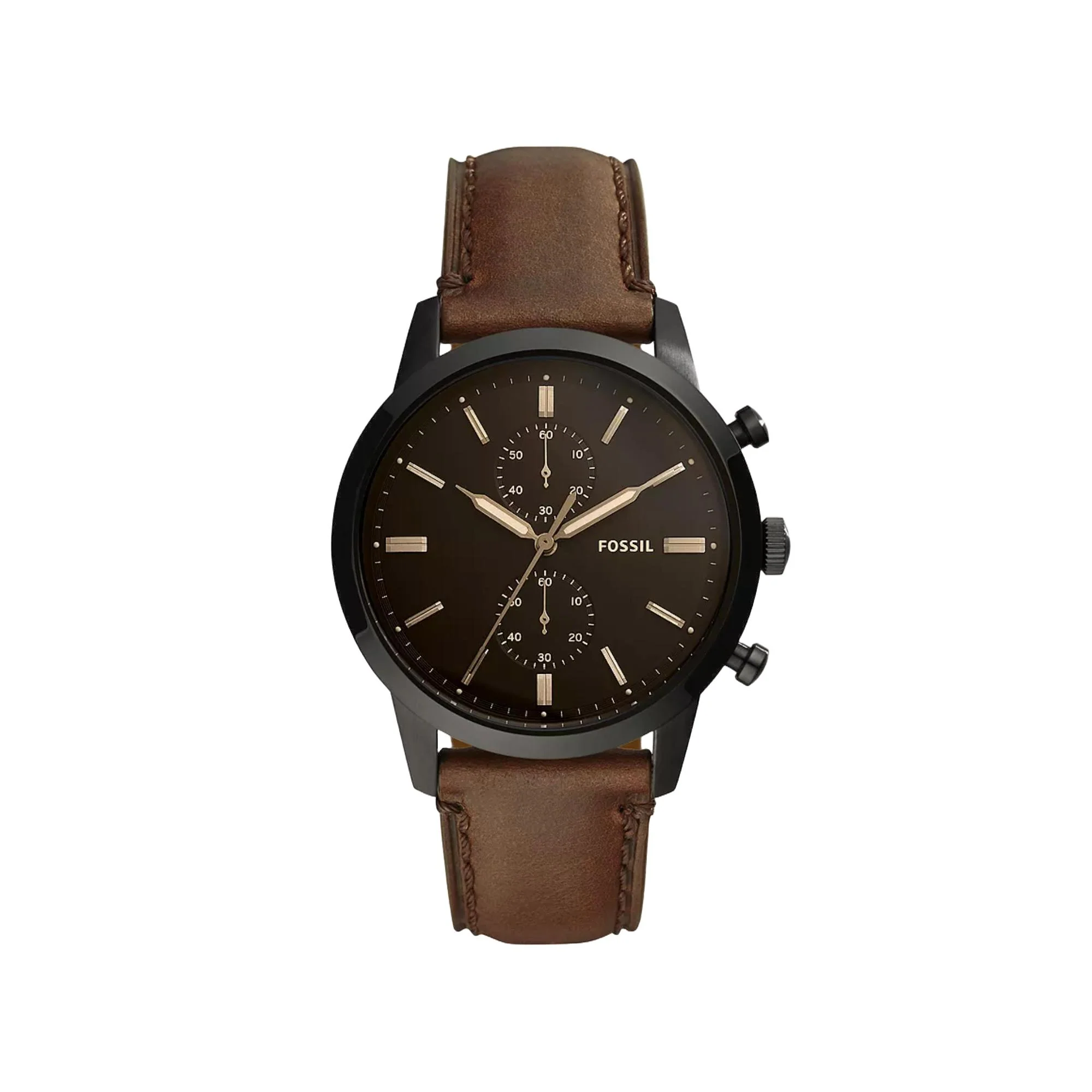 Fossil Townsman Chronograph Brown Leather Men’s Watch FS5437 - Image 2