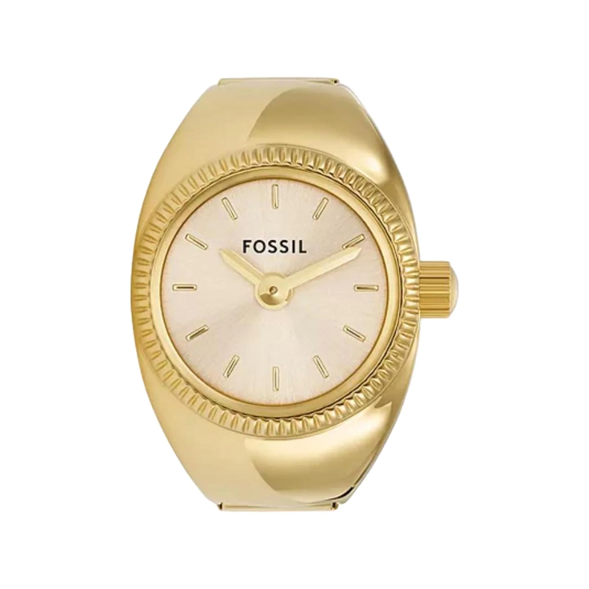 Fossil Watch Ring Two-Hand Gold-Tone Stainless Steel Gold Dial Women’s Watch ES5246 - Image 10