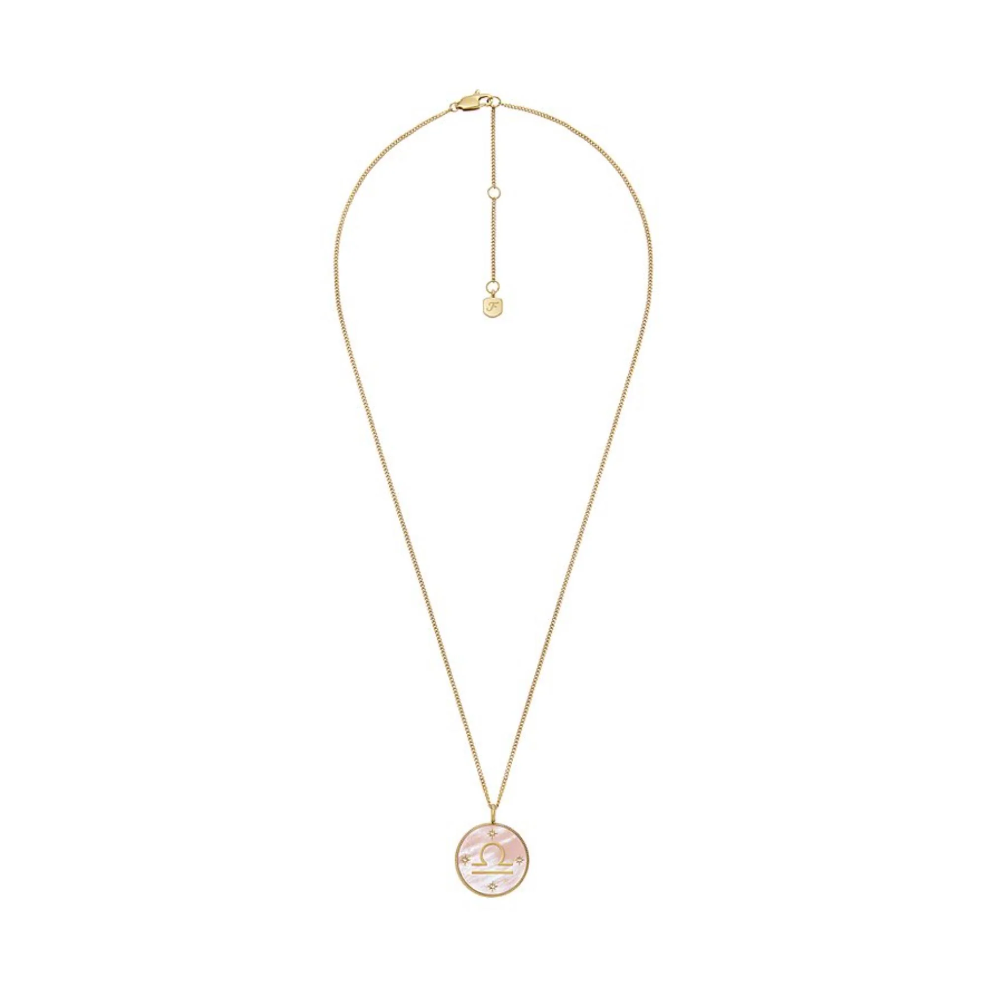 Fossil Written in the Stars Pink Mother-of-Pearl Libra Pendant Ladies Necklace JF04844710 - Image 4