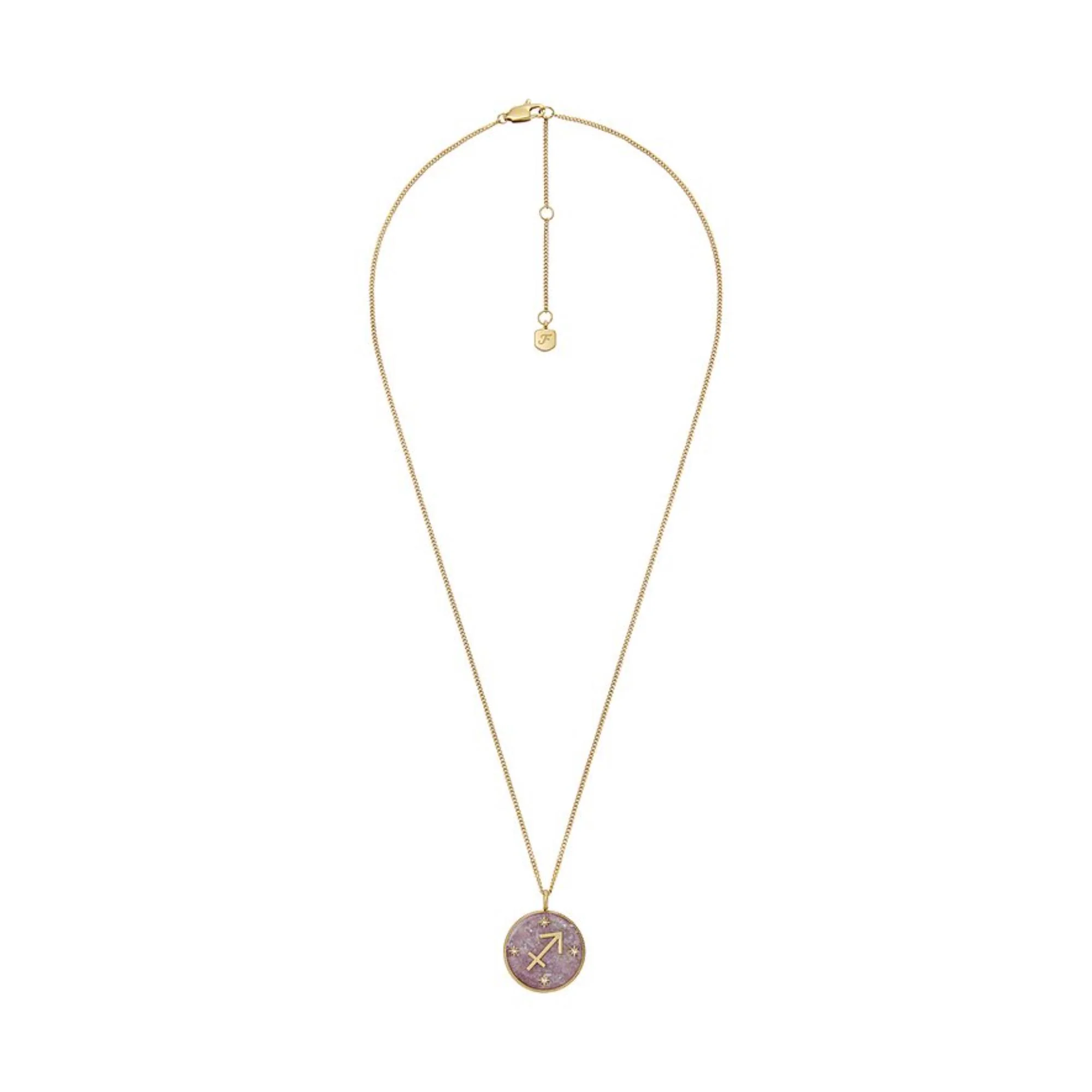 Fossil Written in the Stars Purple Amethyst Sagittarius Pendant Ladies Necklace JF04846710 - Image 6