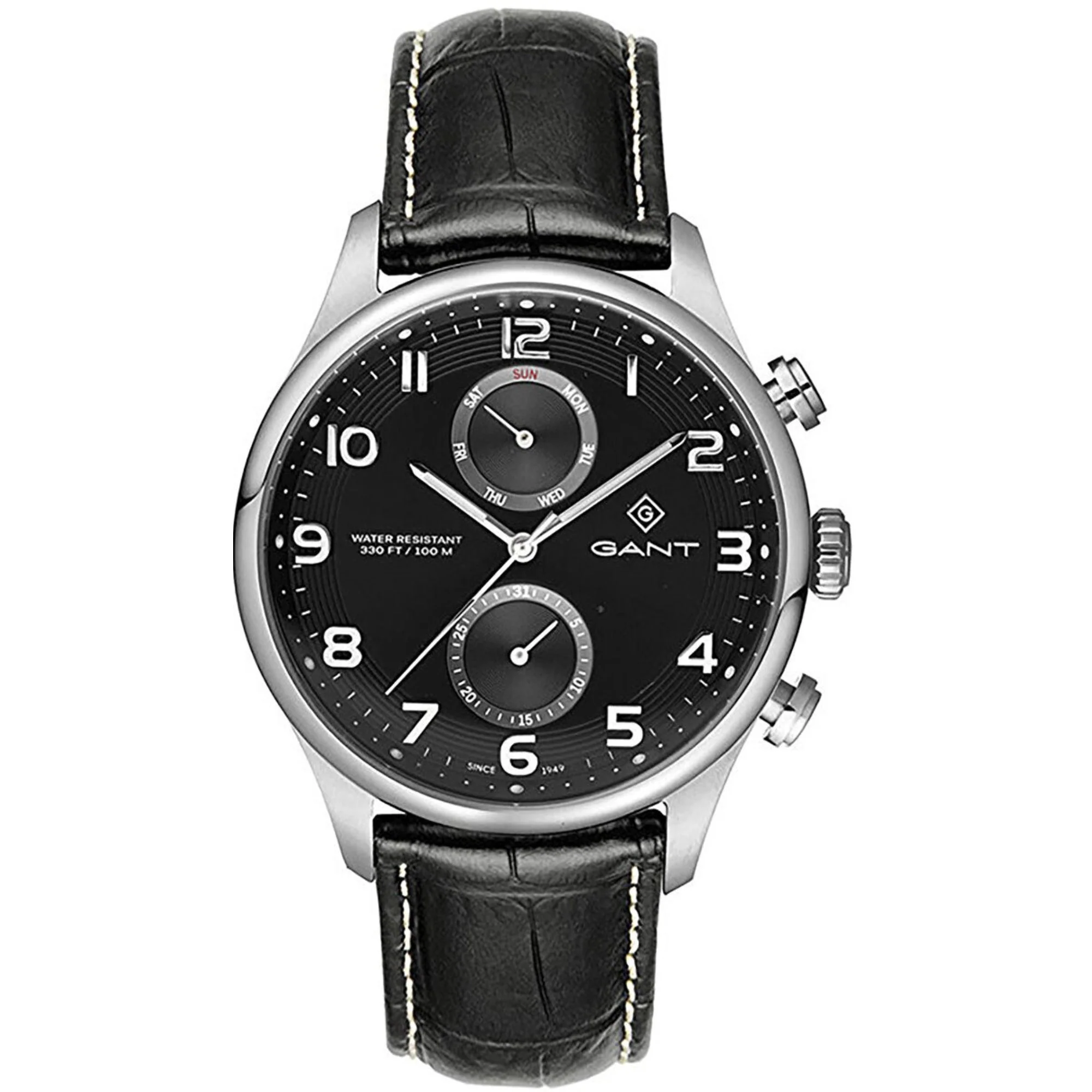 Gant Southampton Quartz Black Chronograph Dial Black Leather Strap Men's Watch G175001 - Image 3