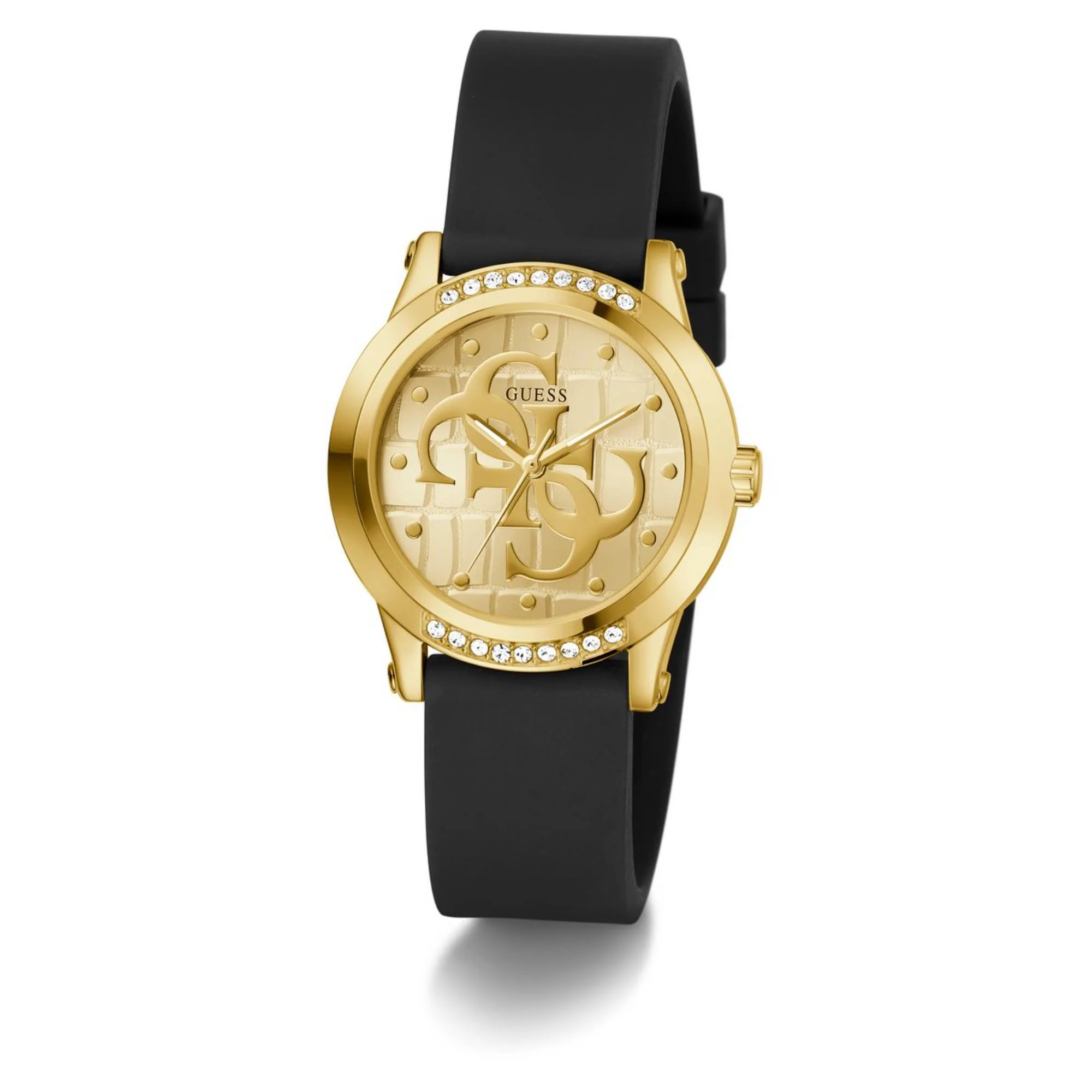 Guess Annette Gold Dial Silicone Strap Women's Watch GW0860L1 - Image 3