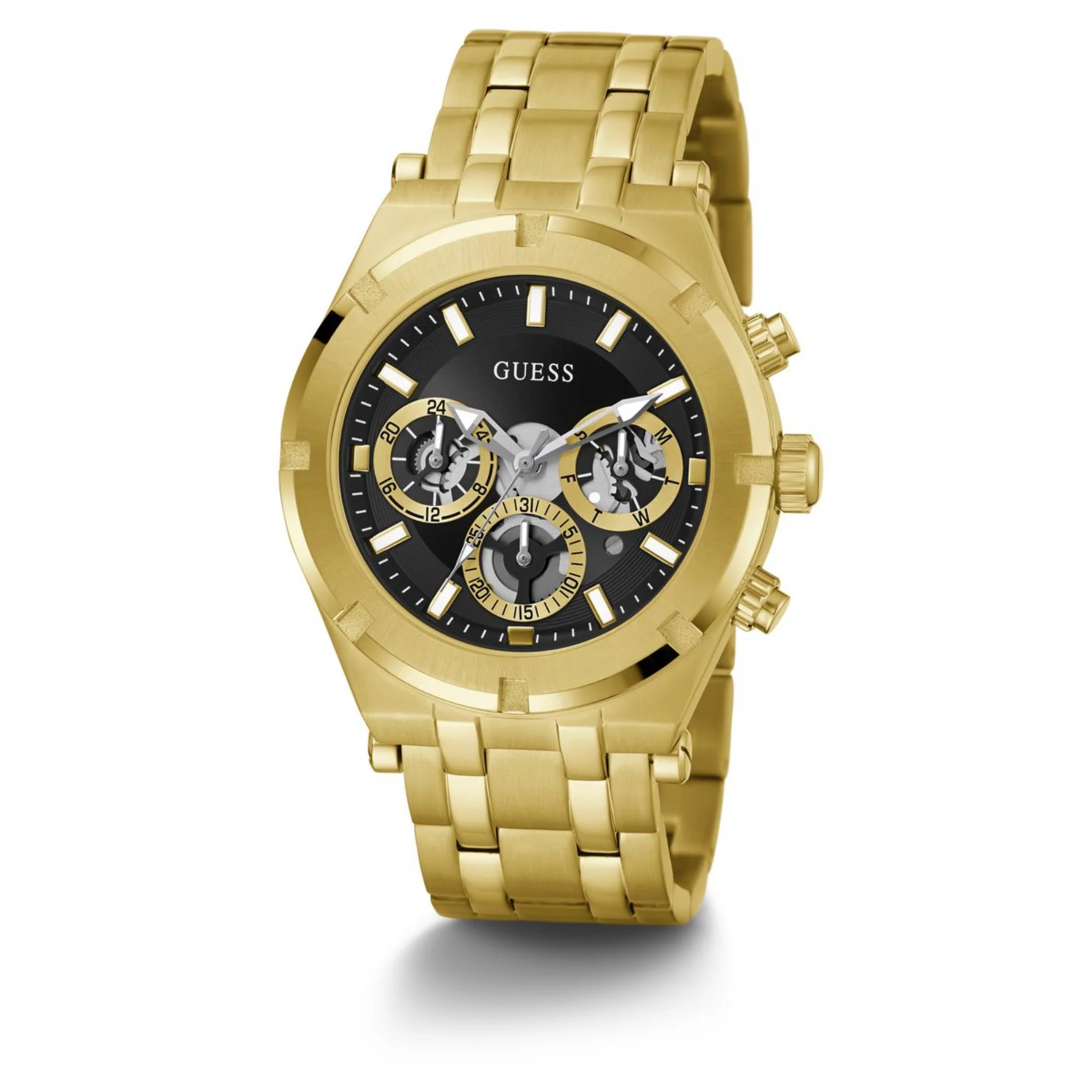 Guess Continental Black Dial Stainless Steel Strap Men's Watch GW0260G2 - Image 2