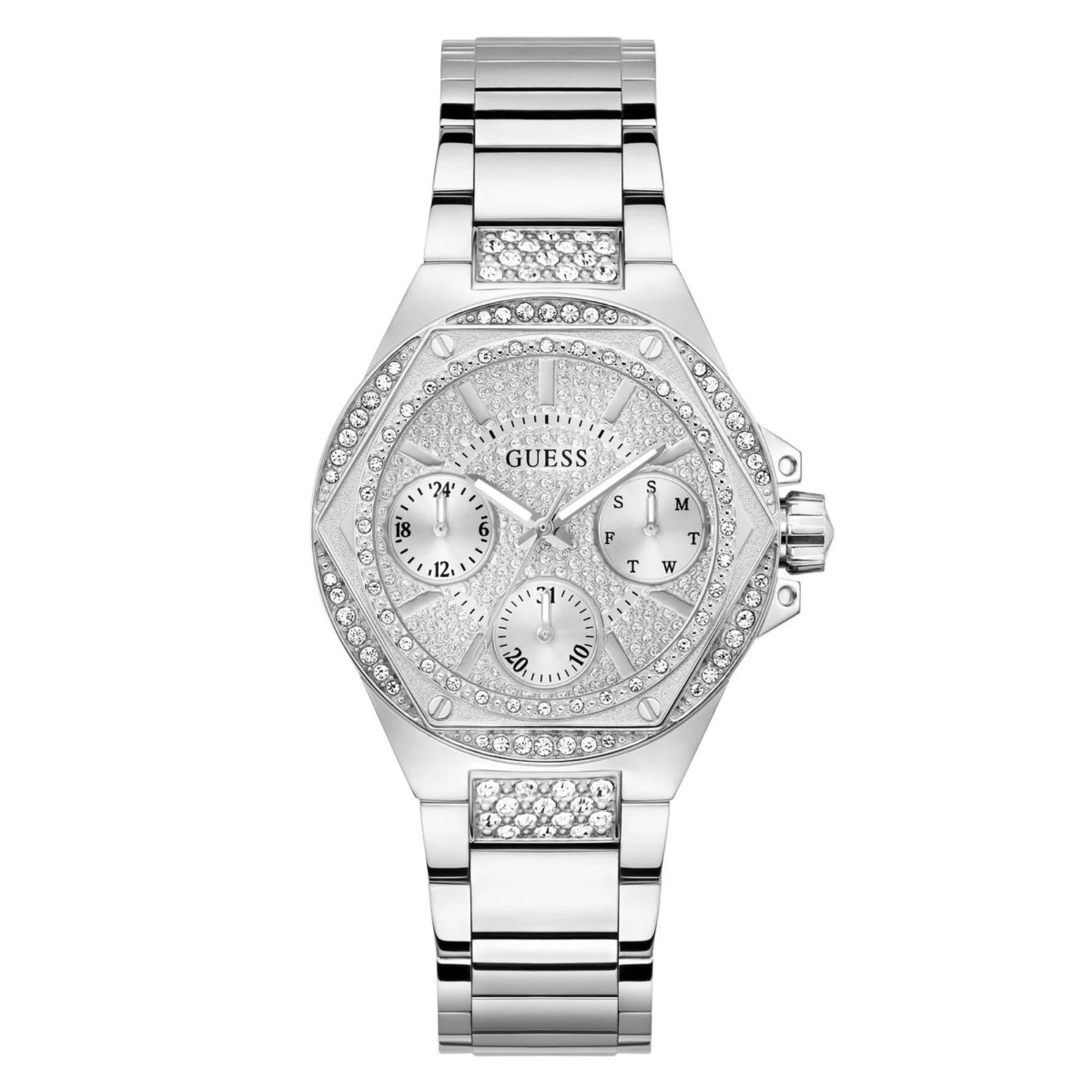 Guess Envy Silver Dial Stainless Steel Strap Women's Watch GW0878L1 - Image 7