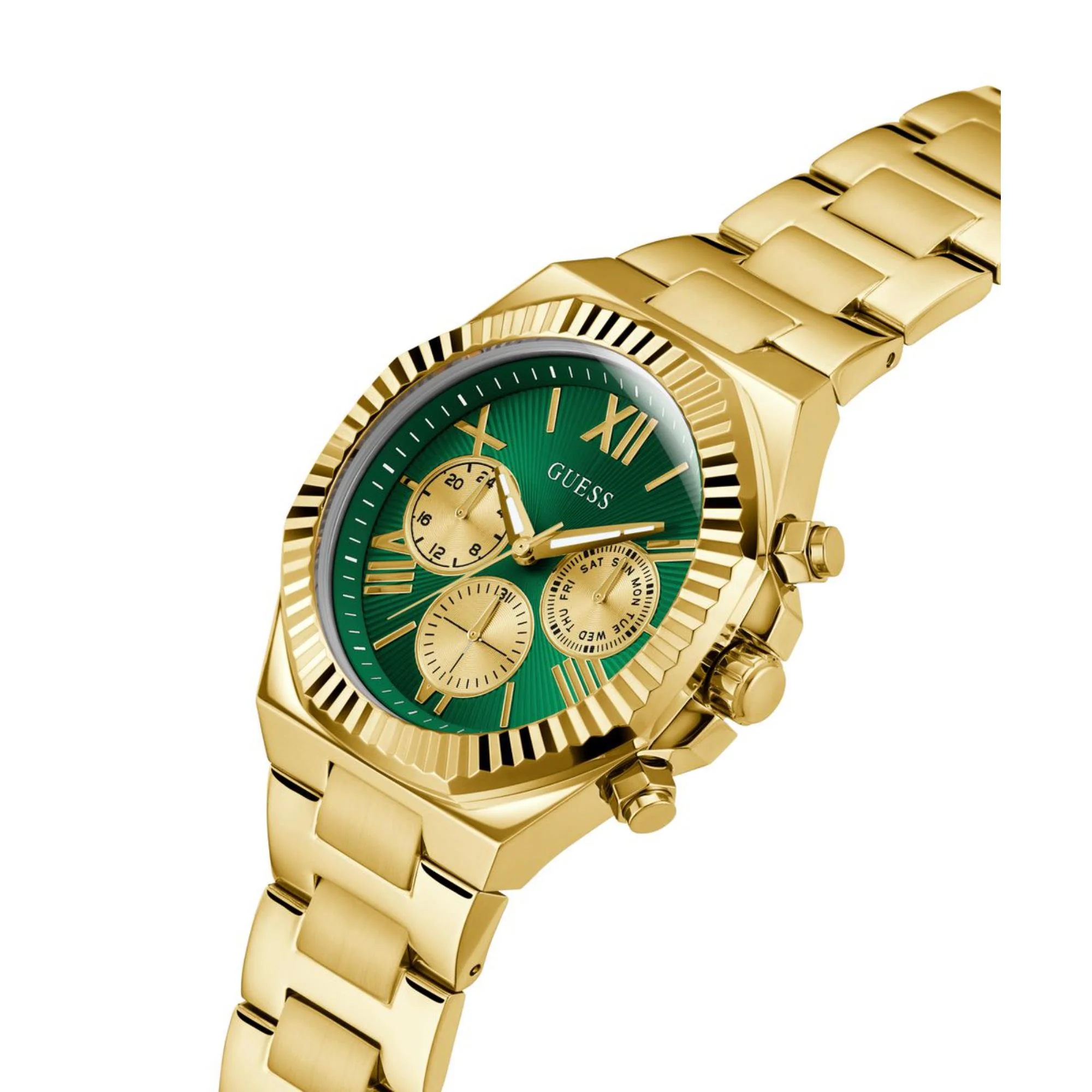 Guess Equity Green Dial Stainless Steel Strap Men's Watch GW0703G2 - Image 11