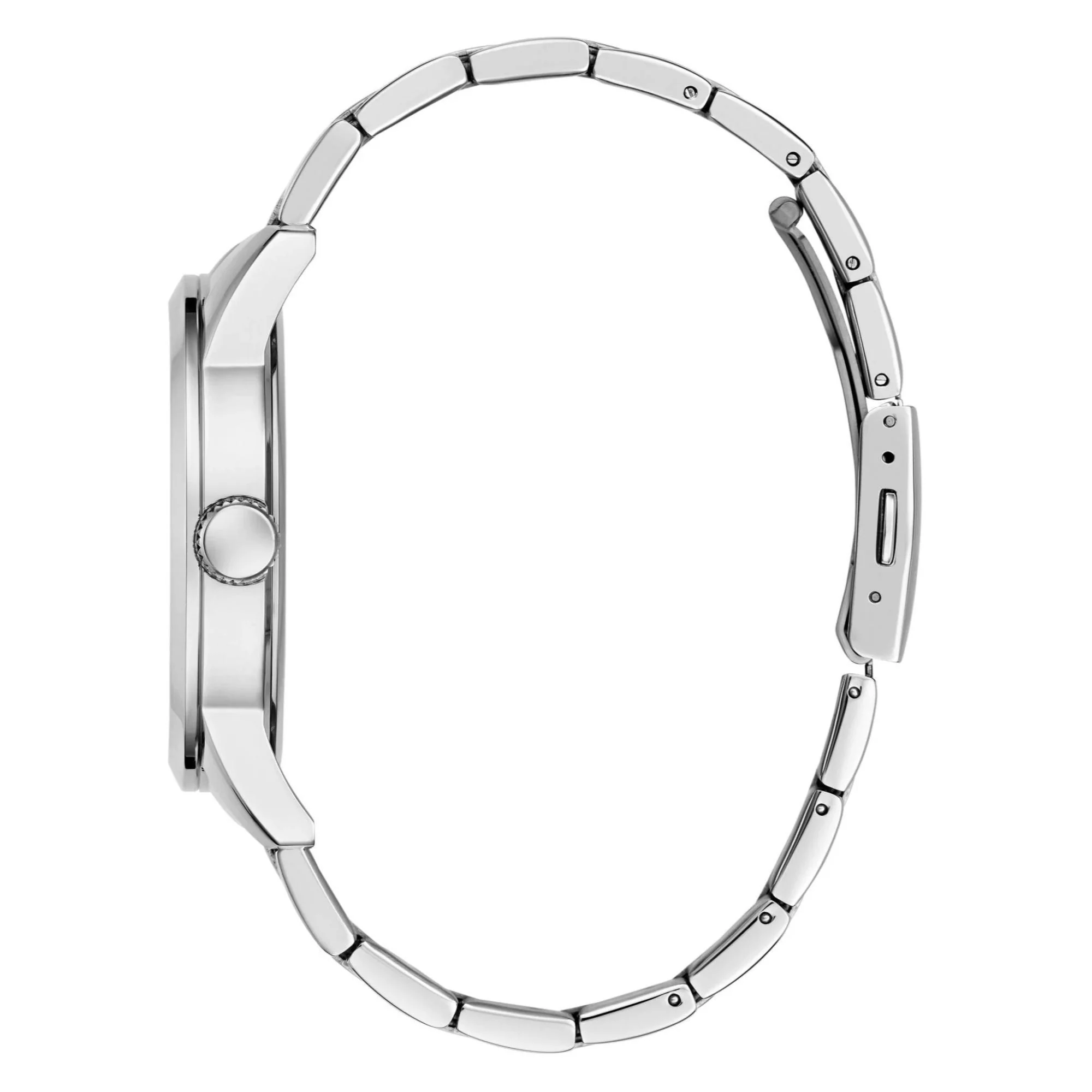 GUESS Gents Badge Silver Tone Stainless Steel Analog with Modern Flair Blue Dial Men's Watch GW0782G3 - Image 2
