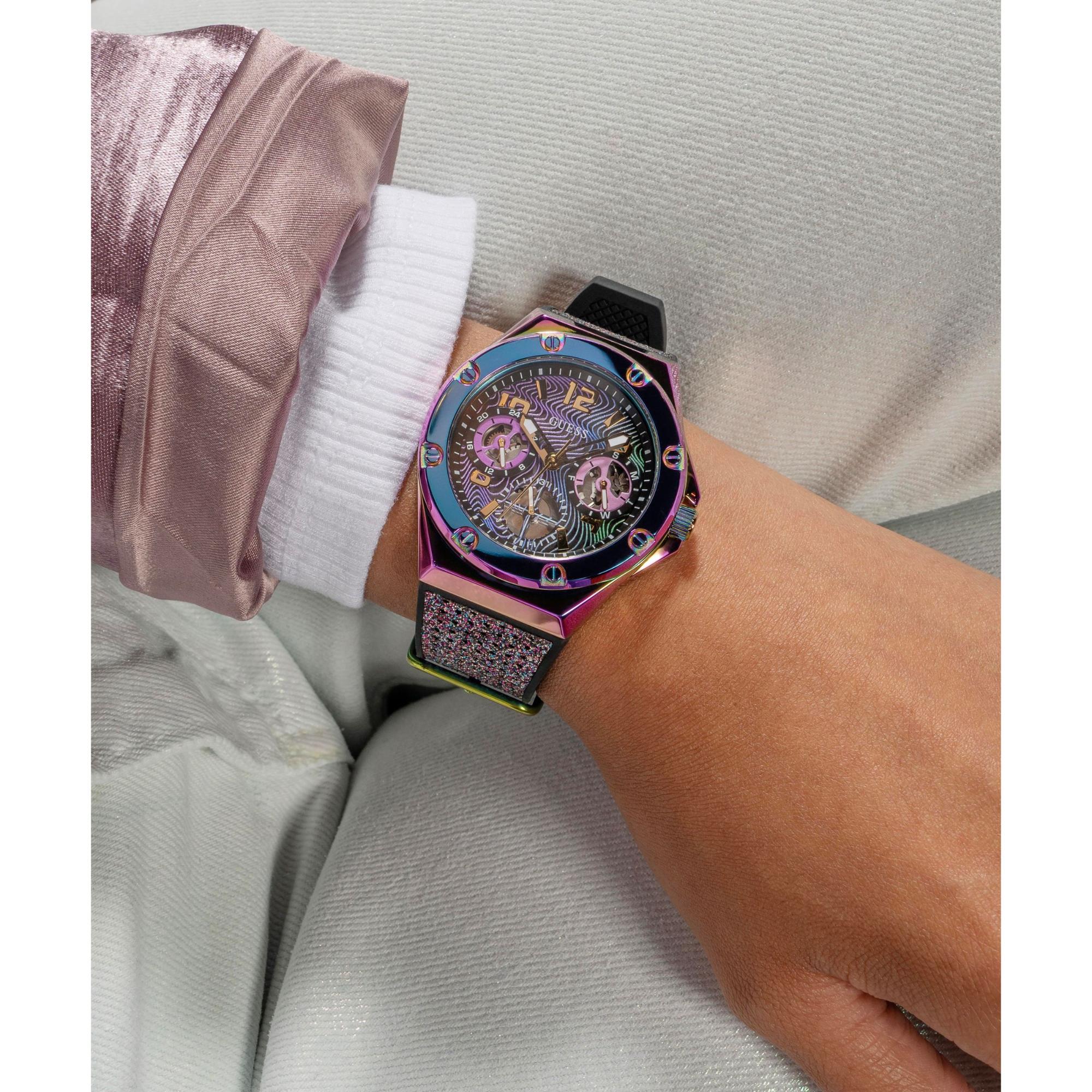 GUESS 2-Tone Iridescent Multi-Function Multicoloured Dial Ladies Watch GW0620L4 - Image 14