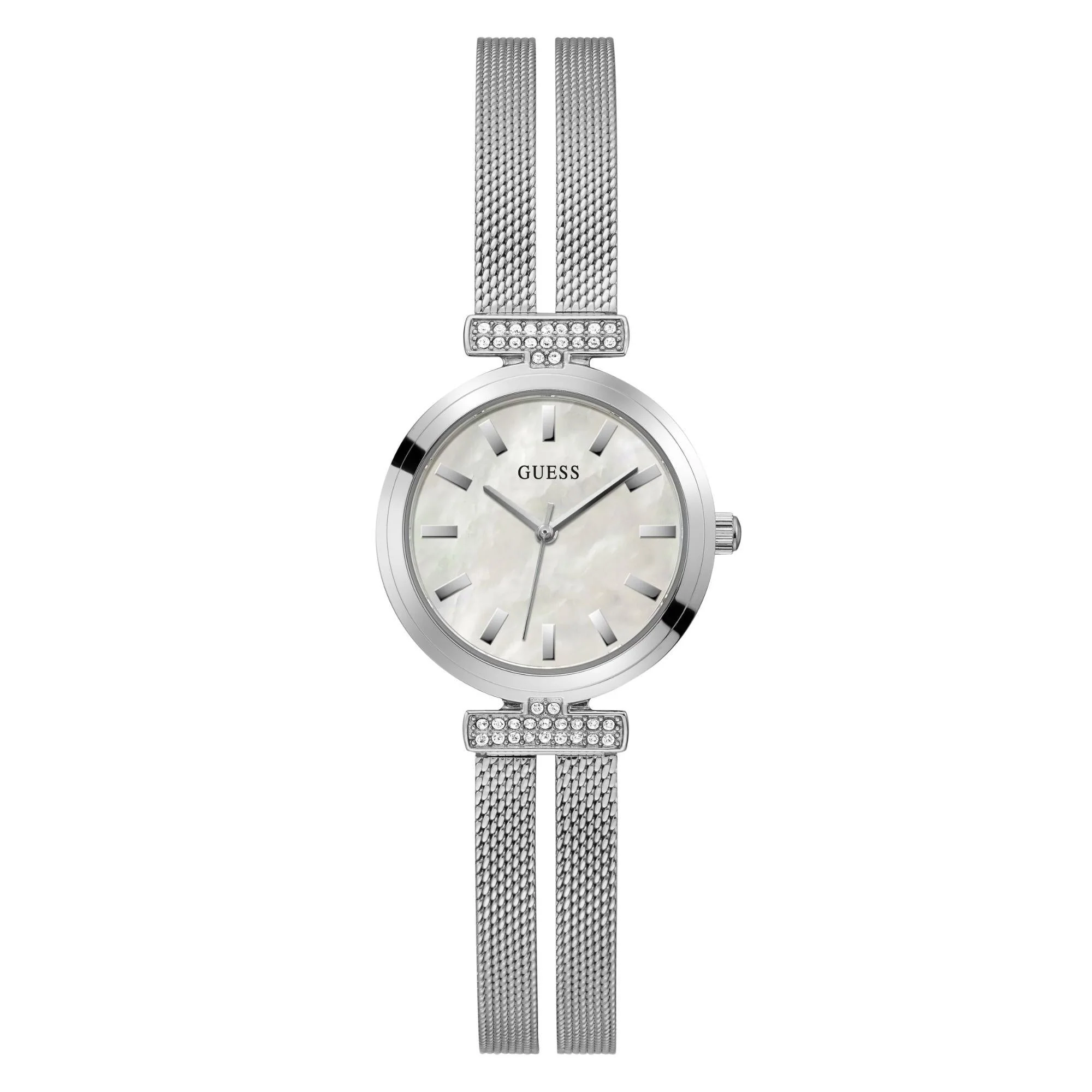 GUESS Ladies Array Mother of Pearl Dial Stainless Steel Strap Watch GW0471L1 - Image 10