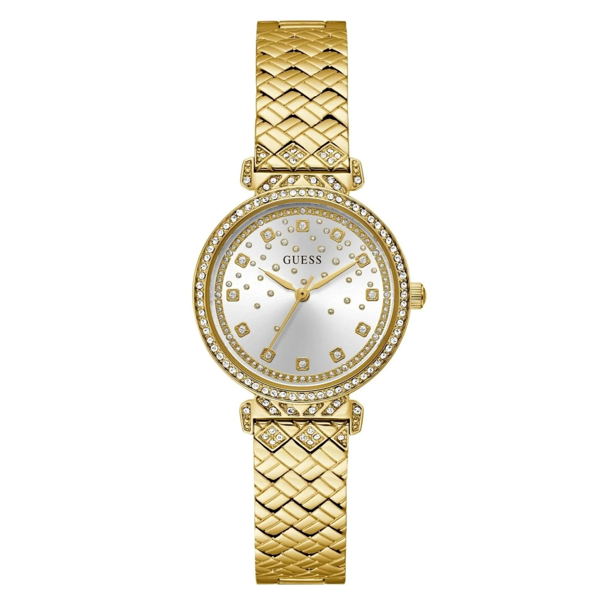 GUESS Enchantment Gold Tone Recycled Steel Silver Dial Ladies Watch GW0763L2 - Image 6