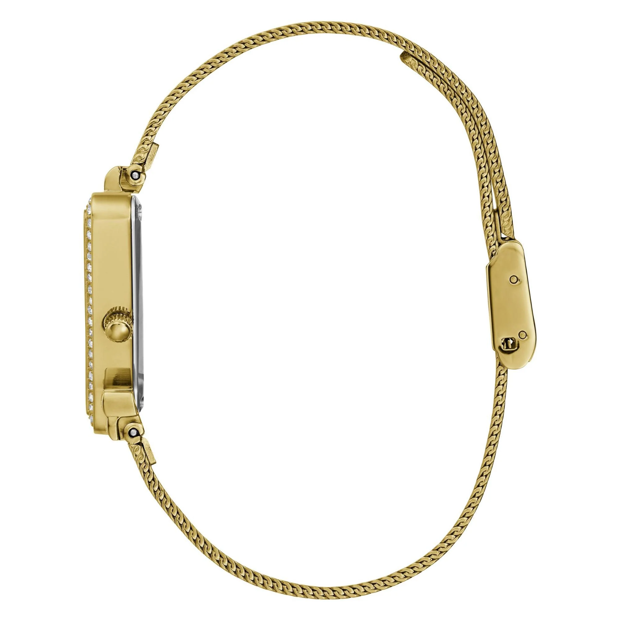 GUESS Ladies Gold Tone Analog Champagne Dial Watch with Stainless Steel Strap GW0508L2 - Image 10