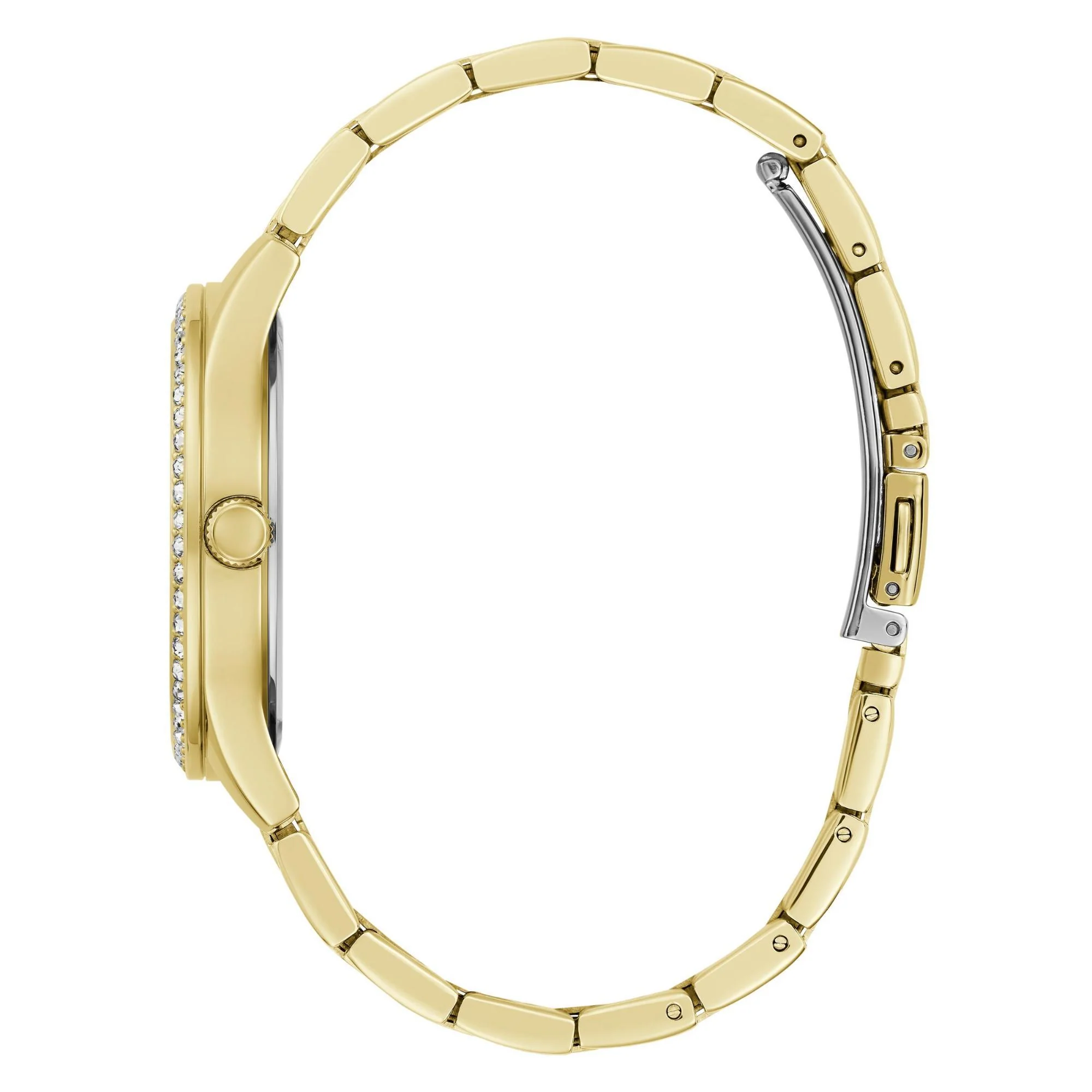 GUESS Gold Tone Analog Champagne Dial with Stainless Steel Strap Ladies Watch GW0605L2 - Image 4