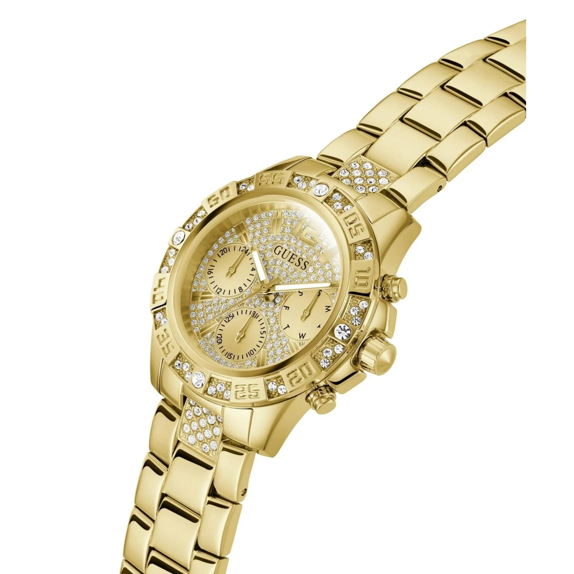 GUESS Ladies Majesty Gold Tone Stainless Steel Analog Champagne Dial Watch GW0771L2 - Image 11