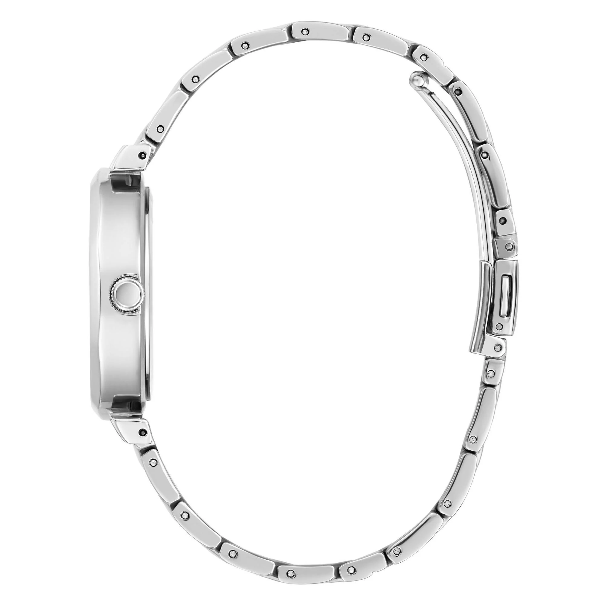 GUESS Silver-Tone Analog Black Dial with Sparkling Crystal Details Ladies Watch GW0613L1 - Image 11
