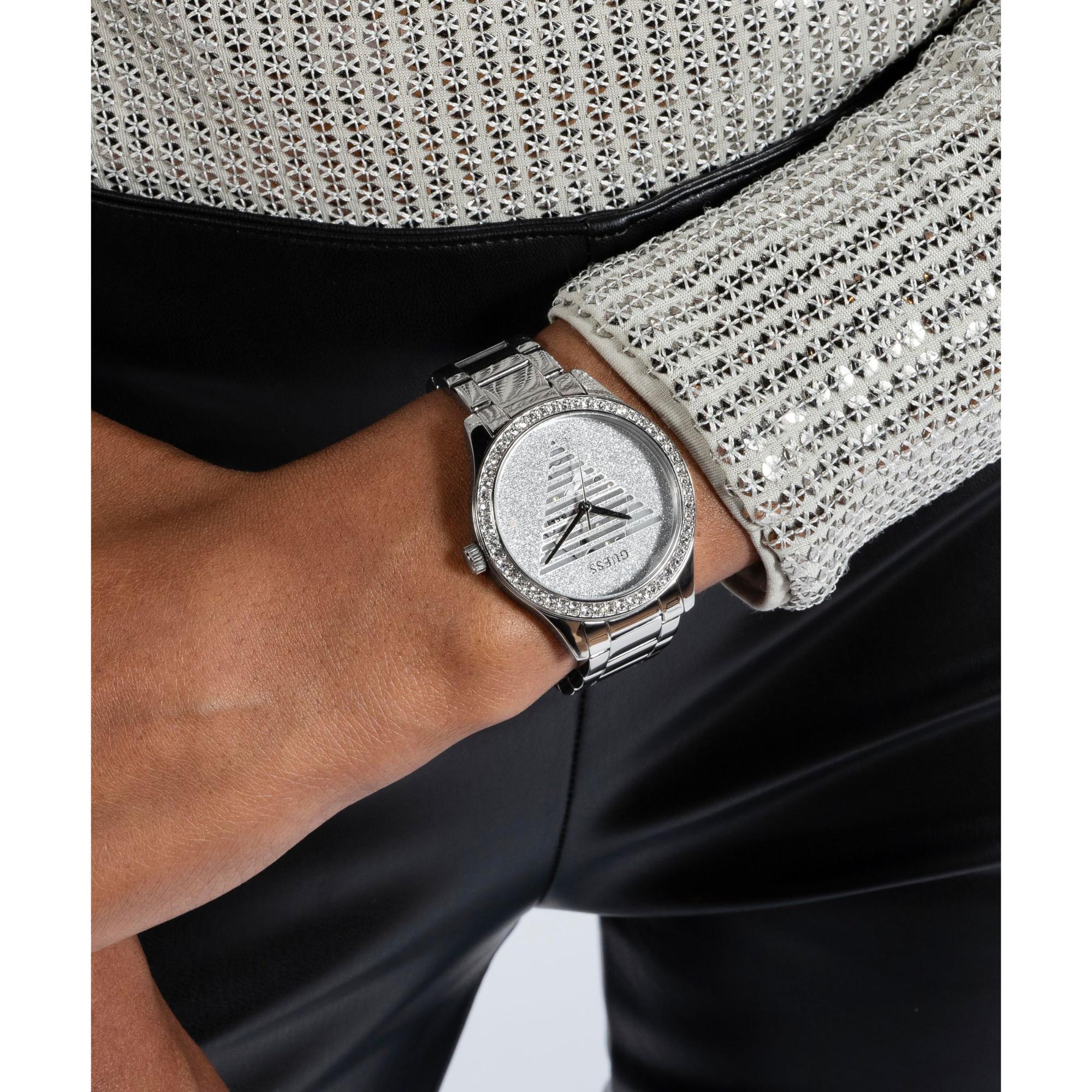 GUESS Silver Dial Analog with Stainless Steel Strap Ladies Watch GW0605L1 - Image 8