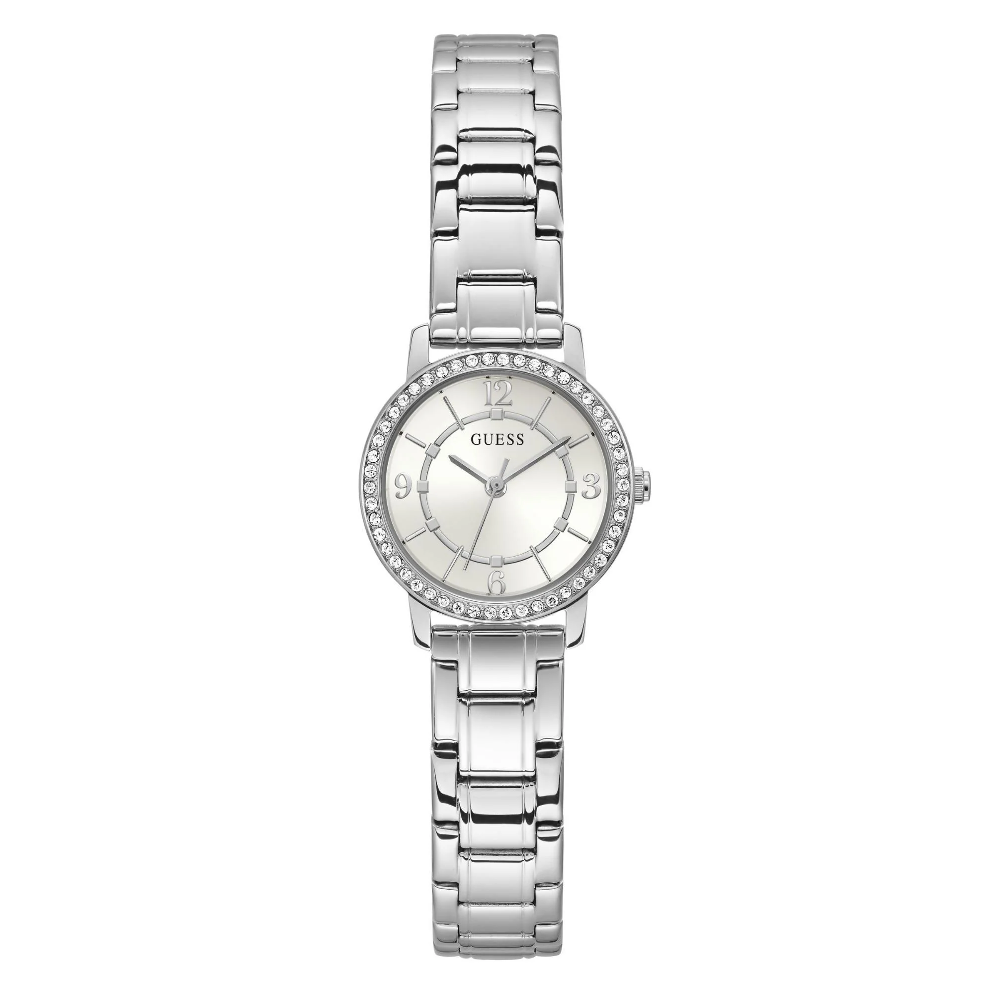 GUESS Ladies Silver Tone Stainless Steel Strap Analog White Dial Watch GW0468L1 - Image 8