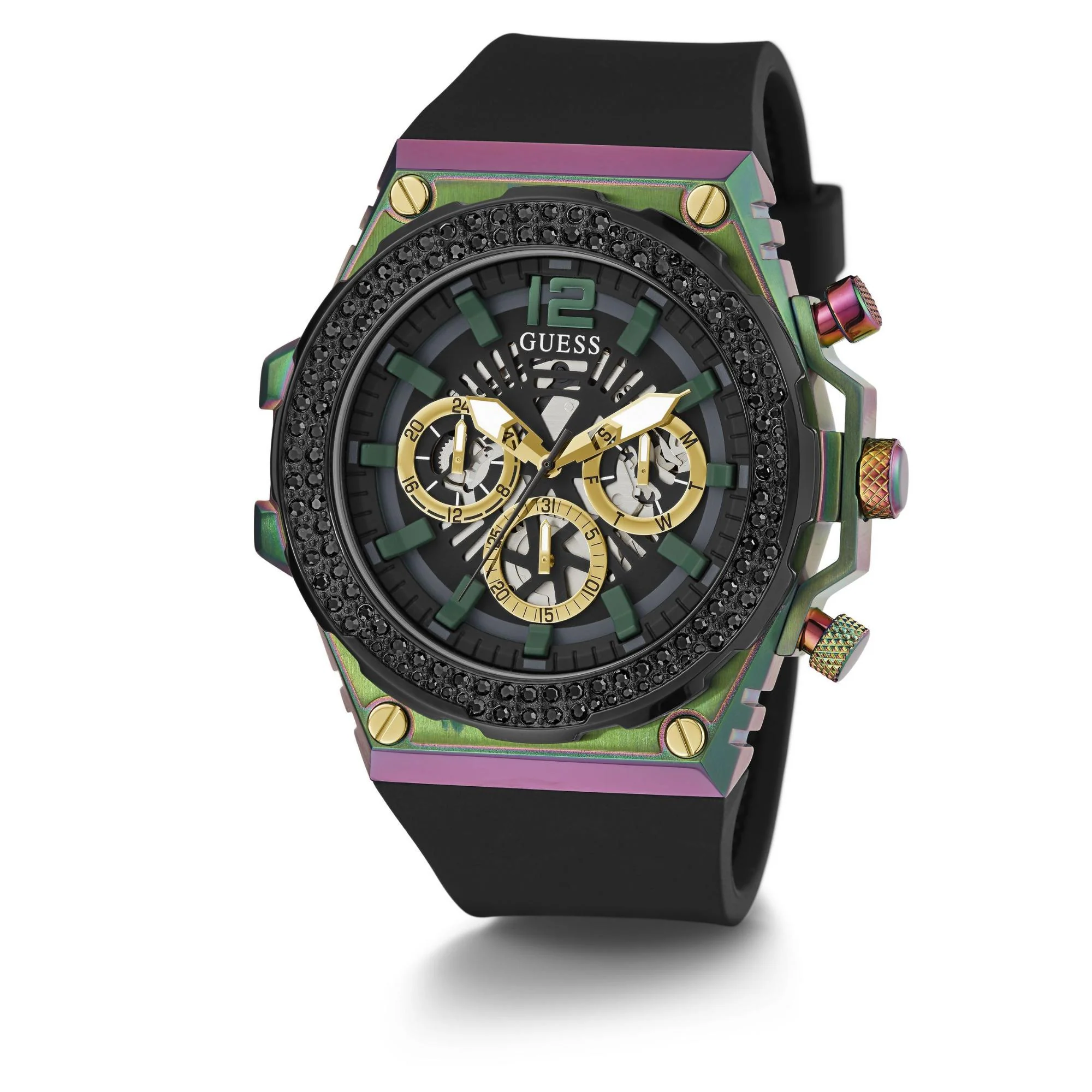 GUESS Black 2-Tone Multi-Function Black Dial with Sporty Design Men's Watch GW0633G1 - Image 10