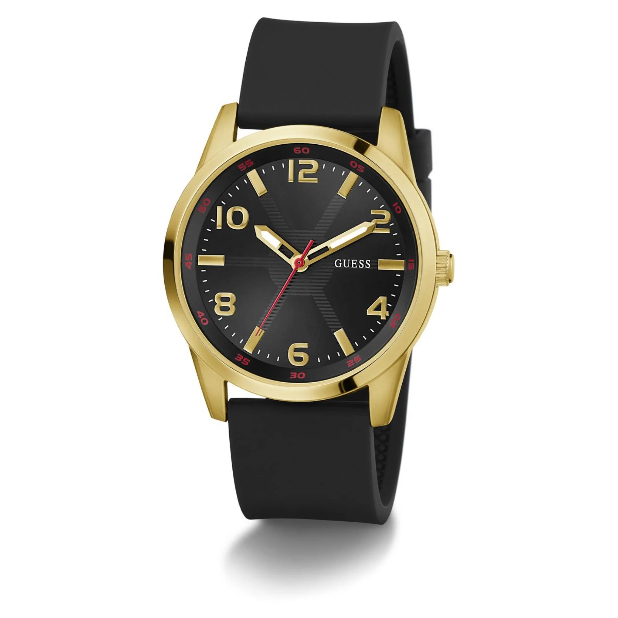 Guess Monte Black Dial Silicone Strap Men's Watch GW0805G2 - Image 11