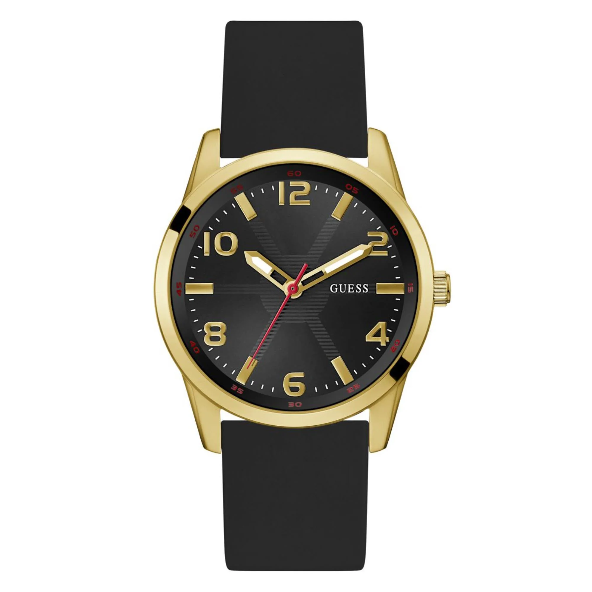 Guess Monte Black Dial Silicone Strap Men's Watch GW0805G2 - Image 9