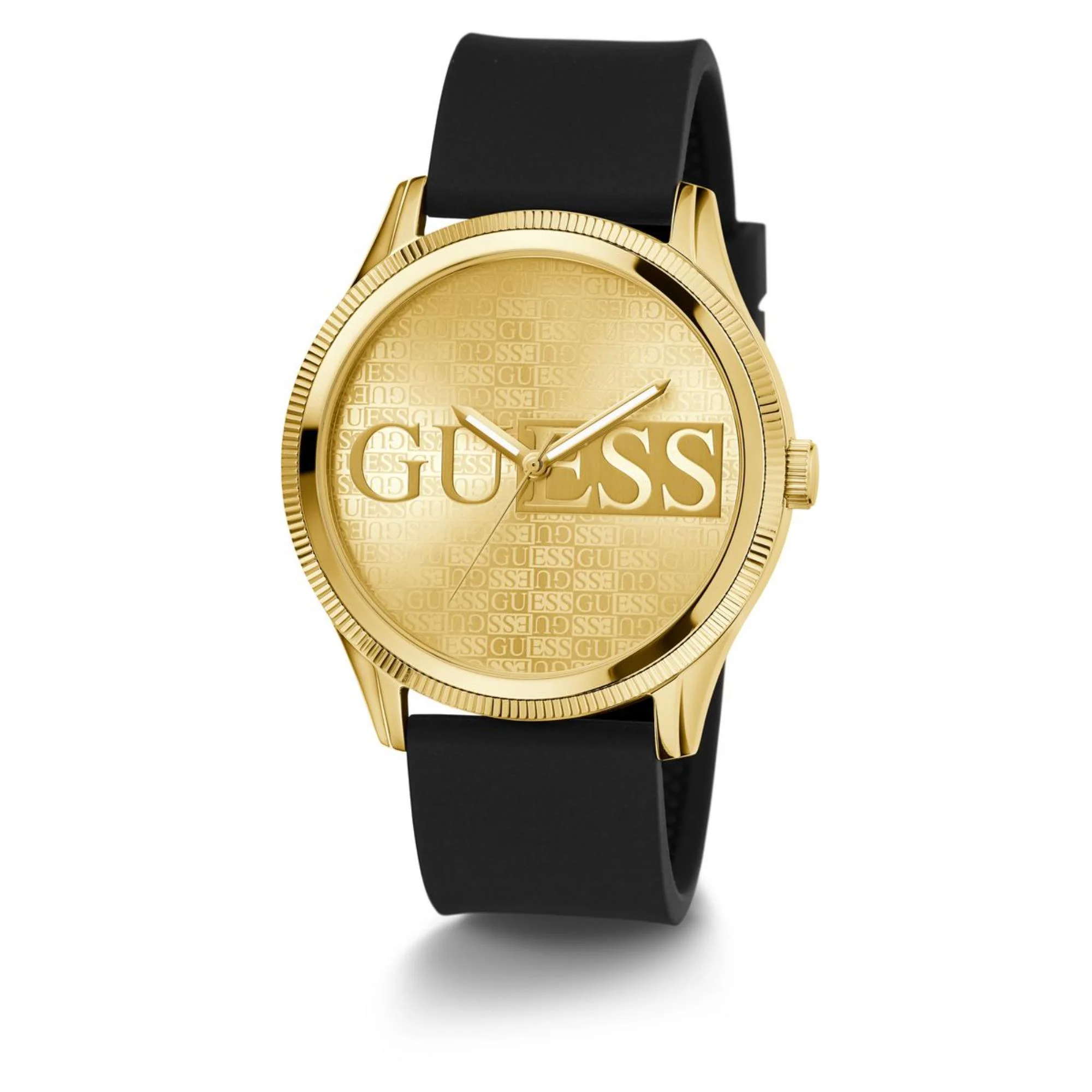 Guess Reputation Champagne Dial Silicone Strap Men's Watch GW0726G2 - Image 3