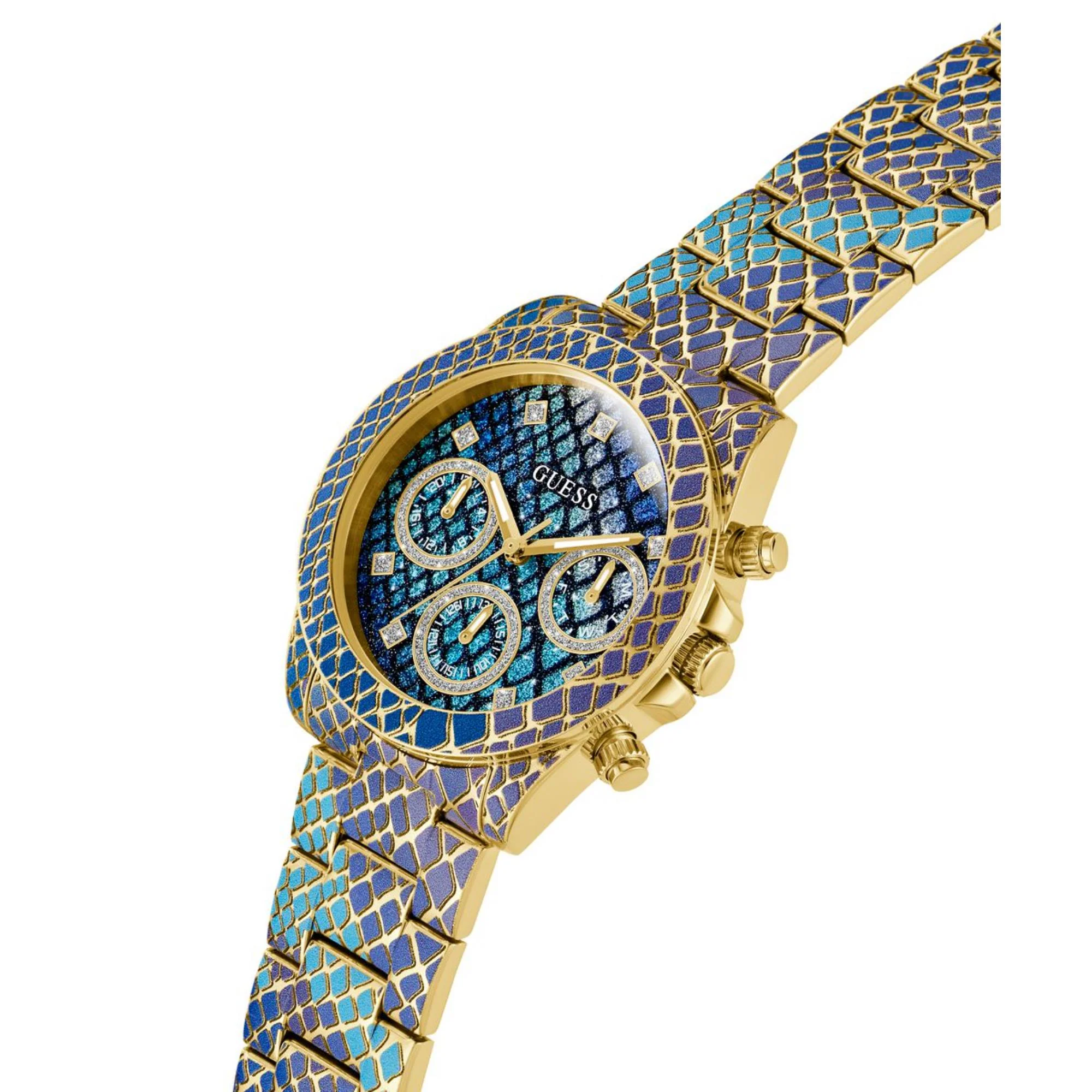 Guess Serpentina Animal Print Dial Stainless Steel Strap Women's Watch GW0752L1 - Image 14
