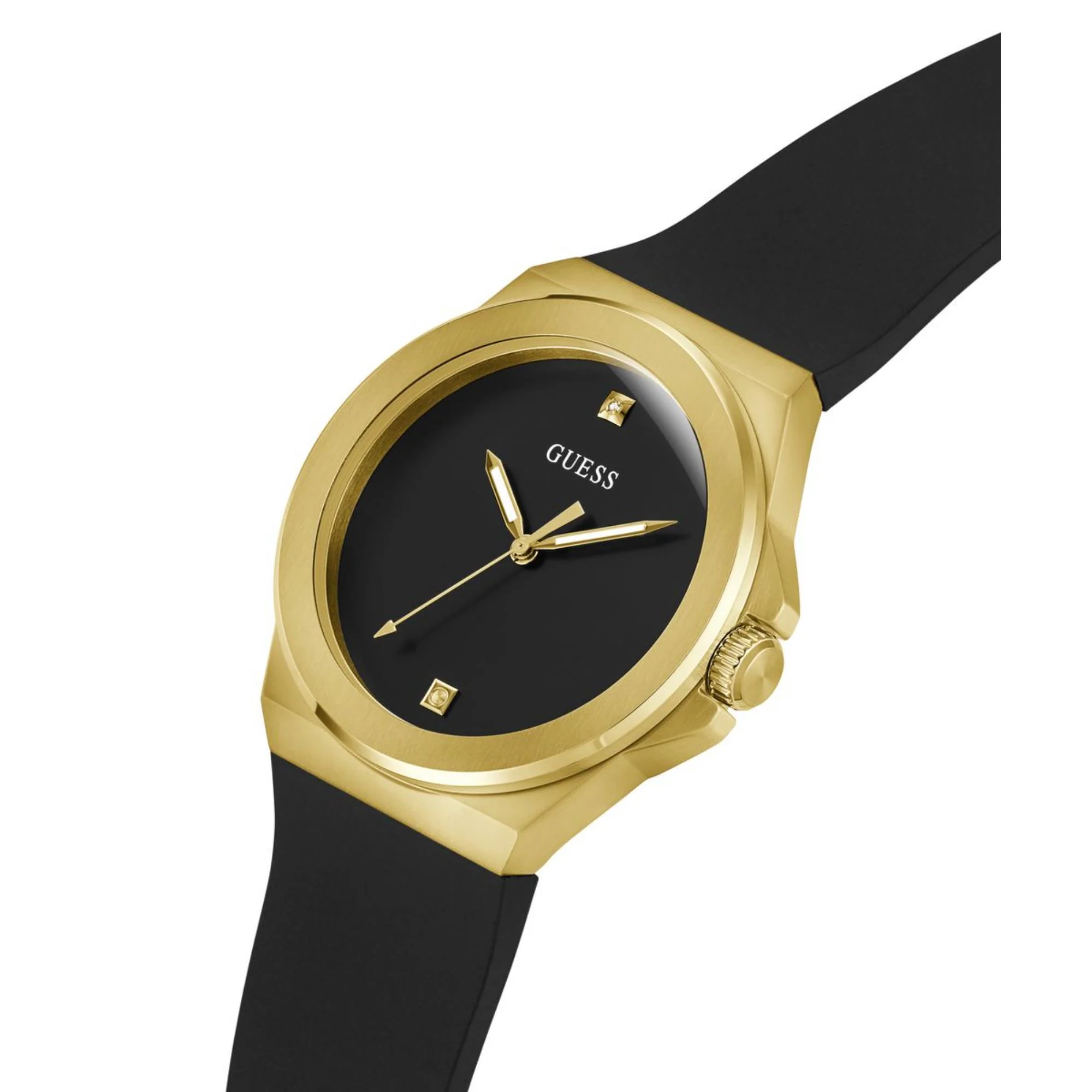 Guess Vinyl Black Dial Silicone Strap Men's Watch GW0790G1 - Image 7