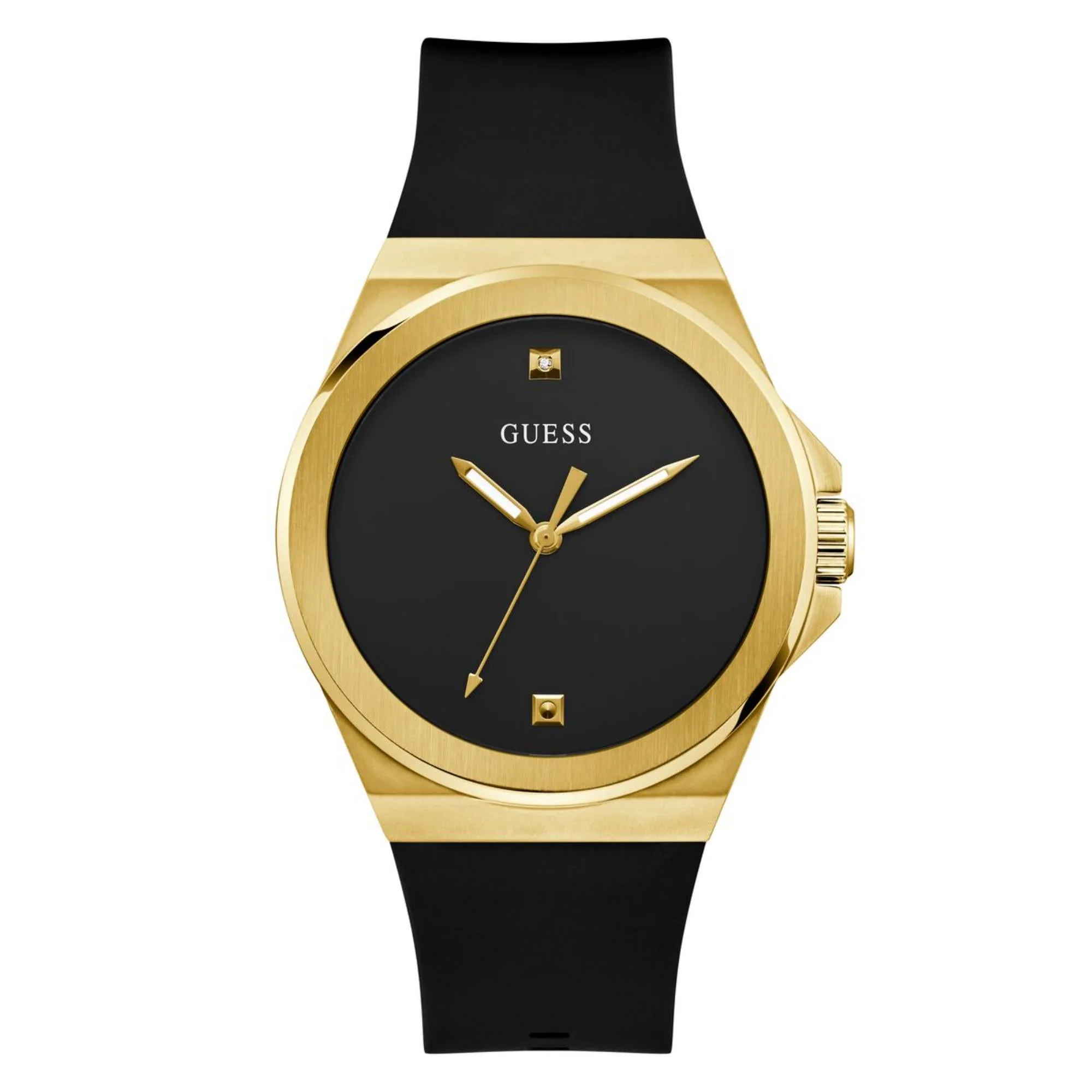 Guess Vinyl Black Dial Silicone Strap Men's Watch GW0790G1 - Image 9
