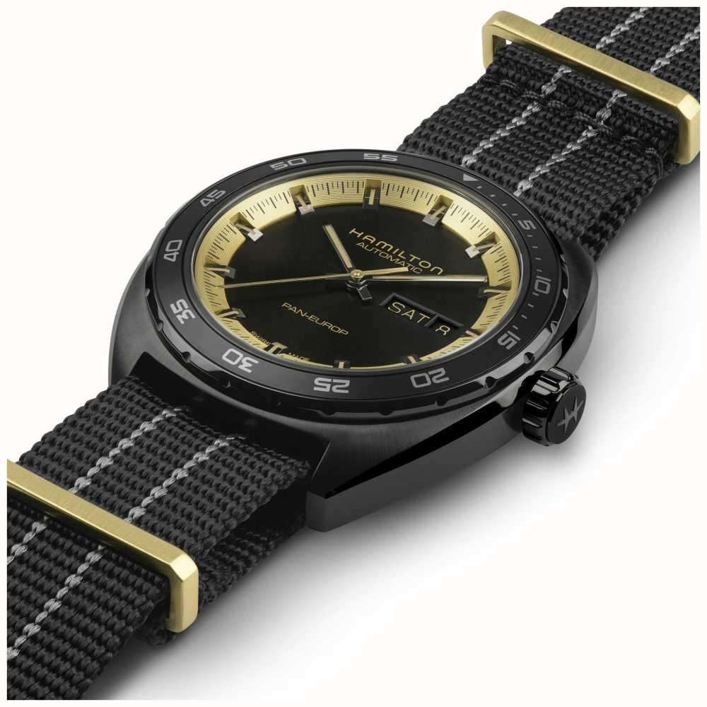 Hamilton Special Edition Black and Gold Pan Europ Day/Date Automatic Black Dial Men's Watch H35425730 - Image 3