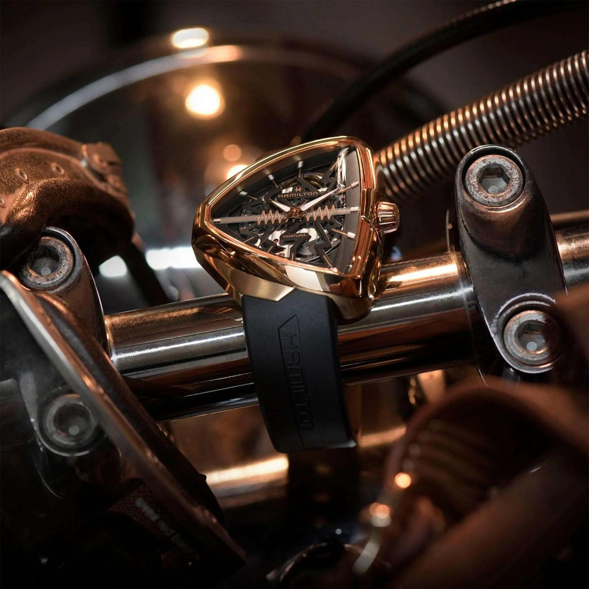 Hamilton Ventura Elvis80 Skeleton Auto Black Dial Rubber Strap Men’s Watch H24525331 - Image 5