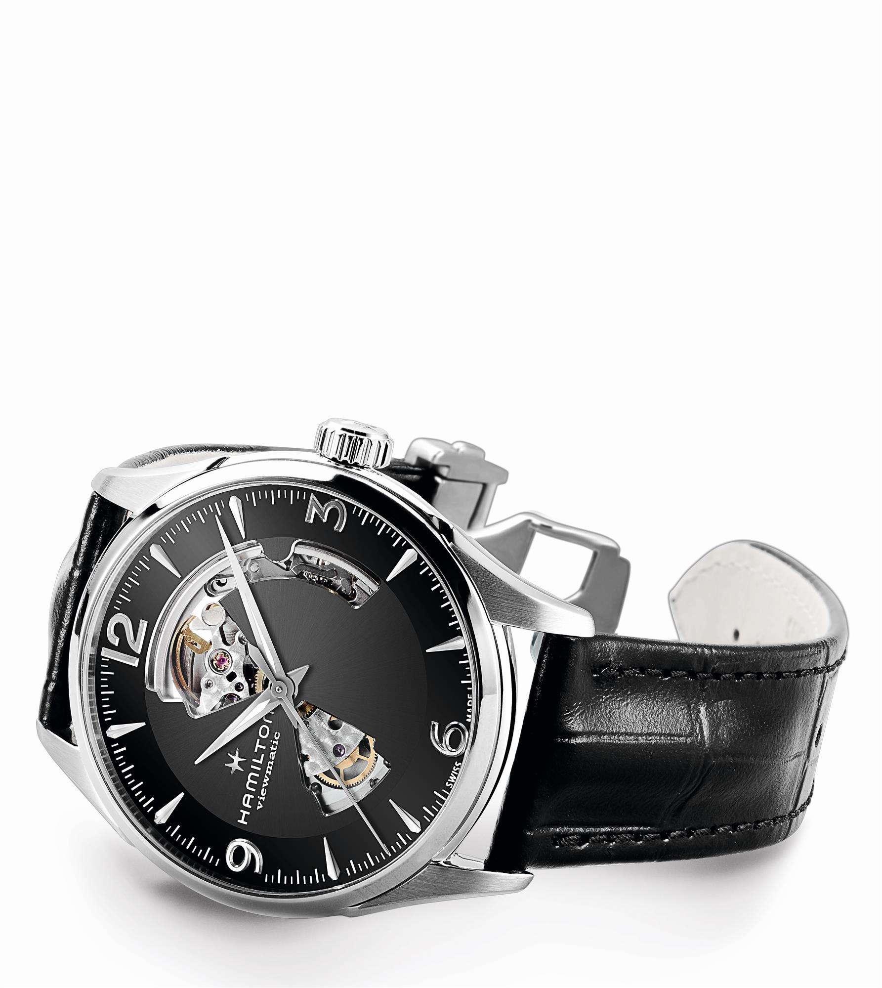 Hamilton Jazzmaster Viewmatic Open Heart Automatic Black Skeleton Dial Men's Dress Watch H32705731 - Image 3