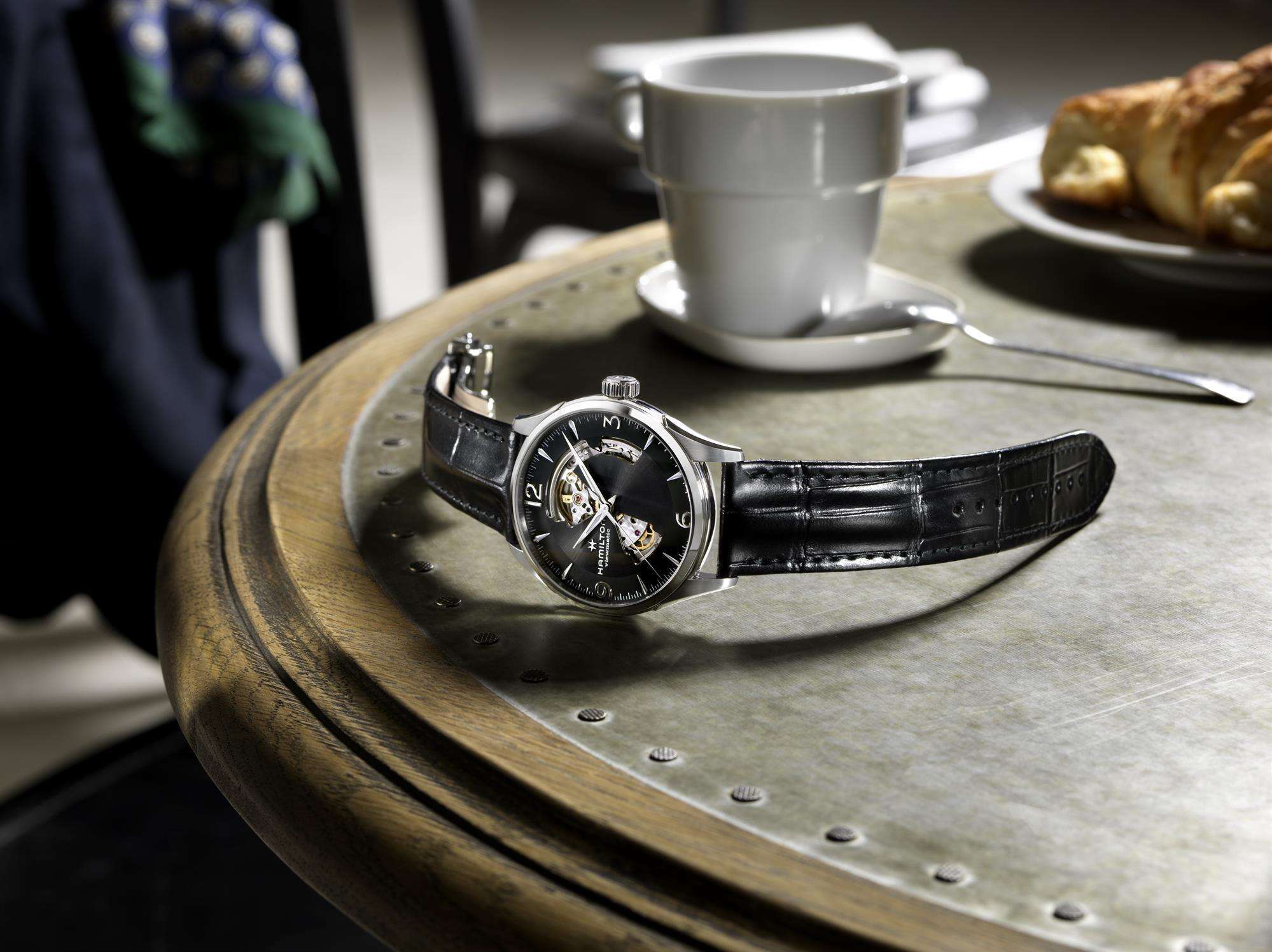 Hamilton Jazzmaster Viewmatic Open Heart Automatic Black Skeleton Dial Men's Dress Watch H32705731 - Image 4