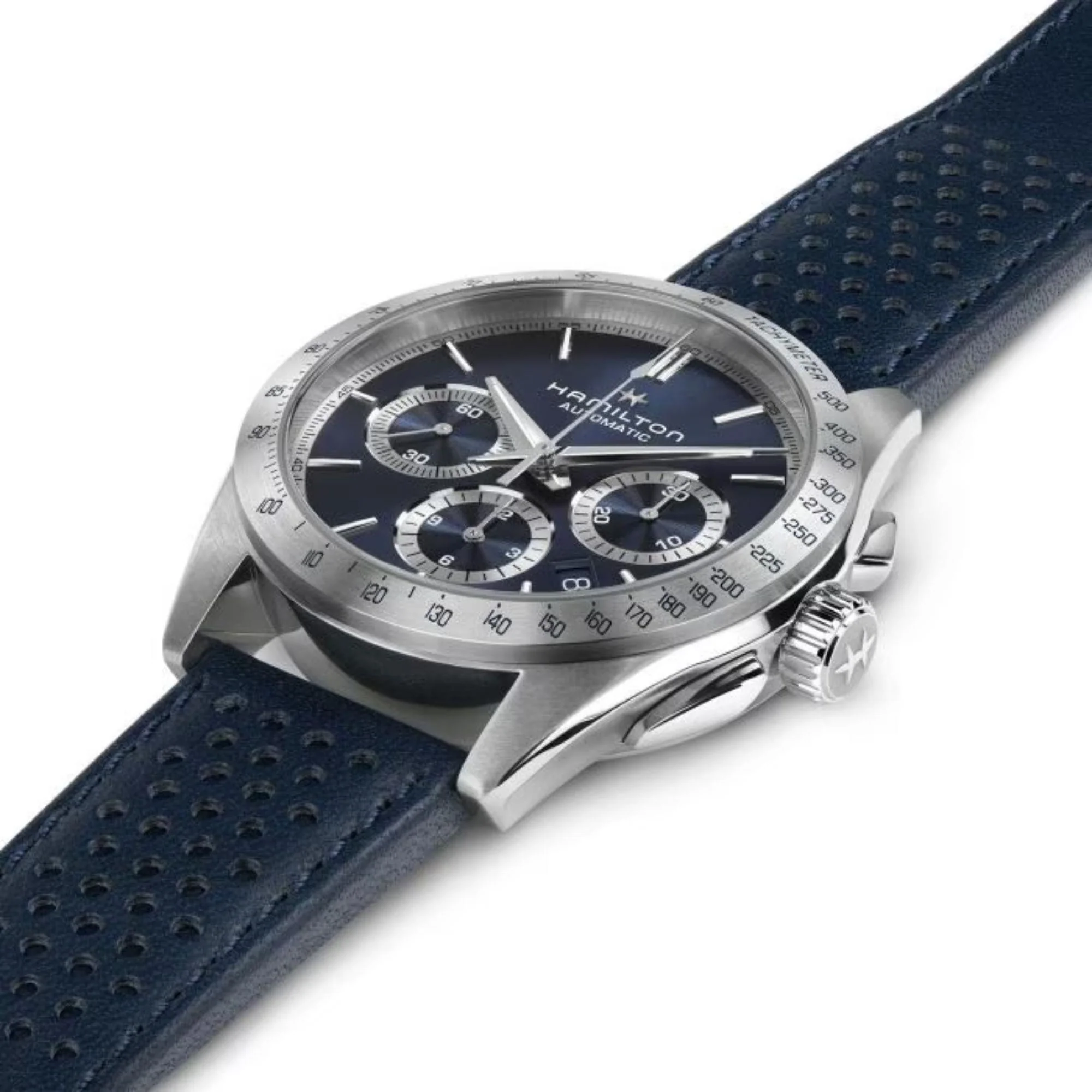 Hamilton Jazzmaster Performer Automatic Chronograph Blue Dial Men's Watch H36616640 - Image 7