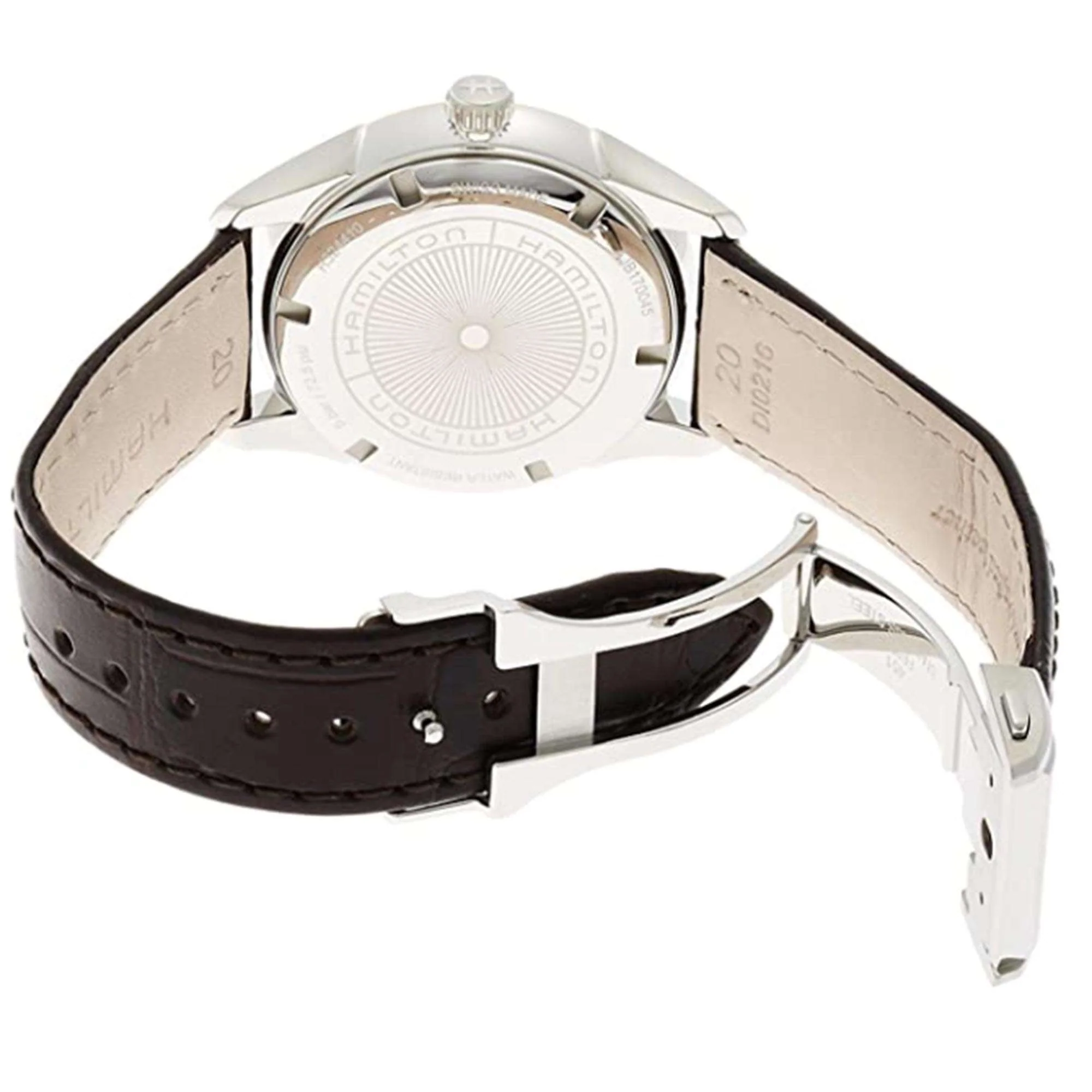 Hamilton Jazzmaster Quartz Silver Dial Brown Leather Strap Men's Watch H32441551 - Image 3
