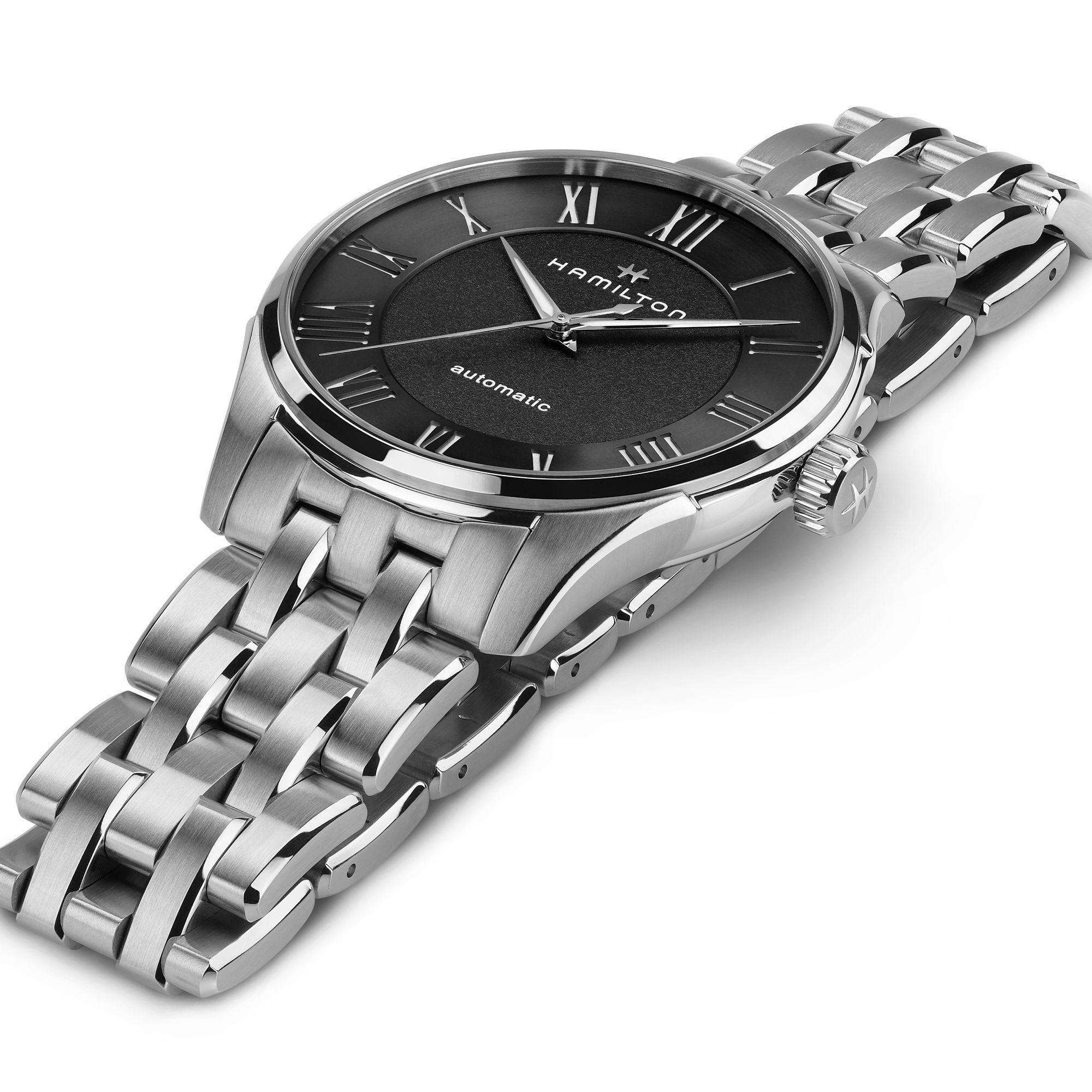 Hamilton Jazzmaster Automatic Black Dial Stainless Steel Bracelet Men's Watch H42535130 - Image 3