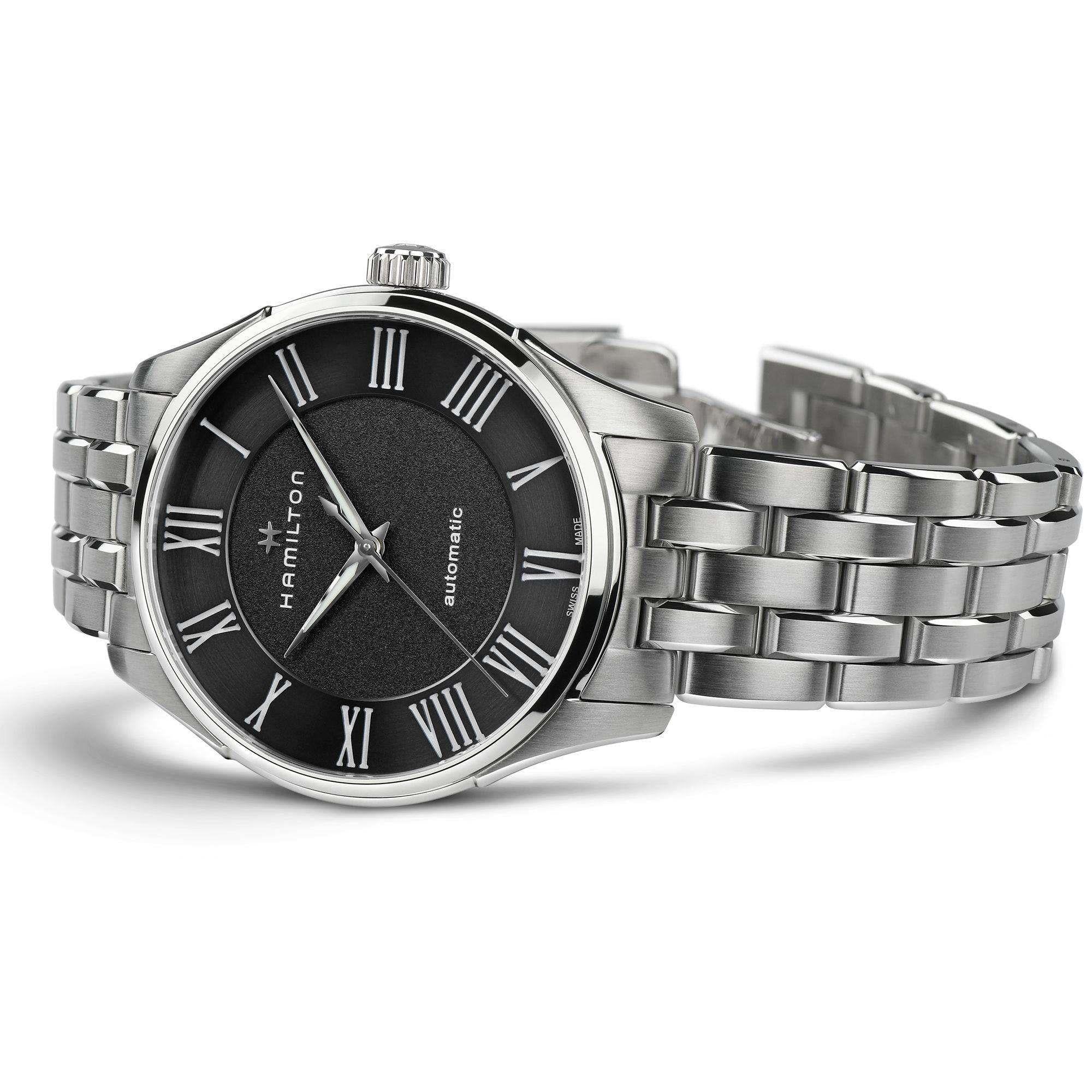 Hamilton Jazzmaster Automatic Black Dial Stainless Steel Bracelet Men's Watch H42535130 - Image 8