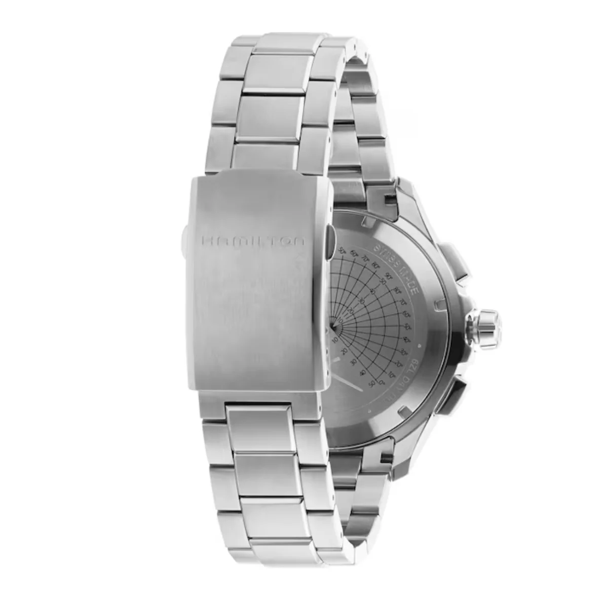 Hamilton Khaki Aviation X-Wind GMT Chrono Quartz Black Dial Steel Strap Men's Watch H77912135 - Image 5