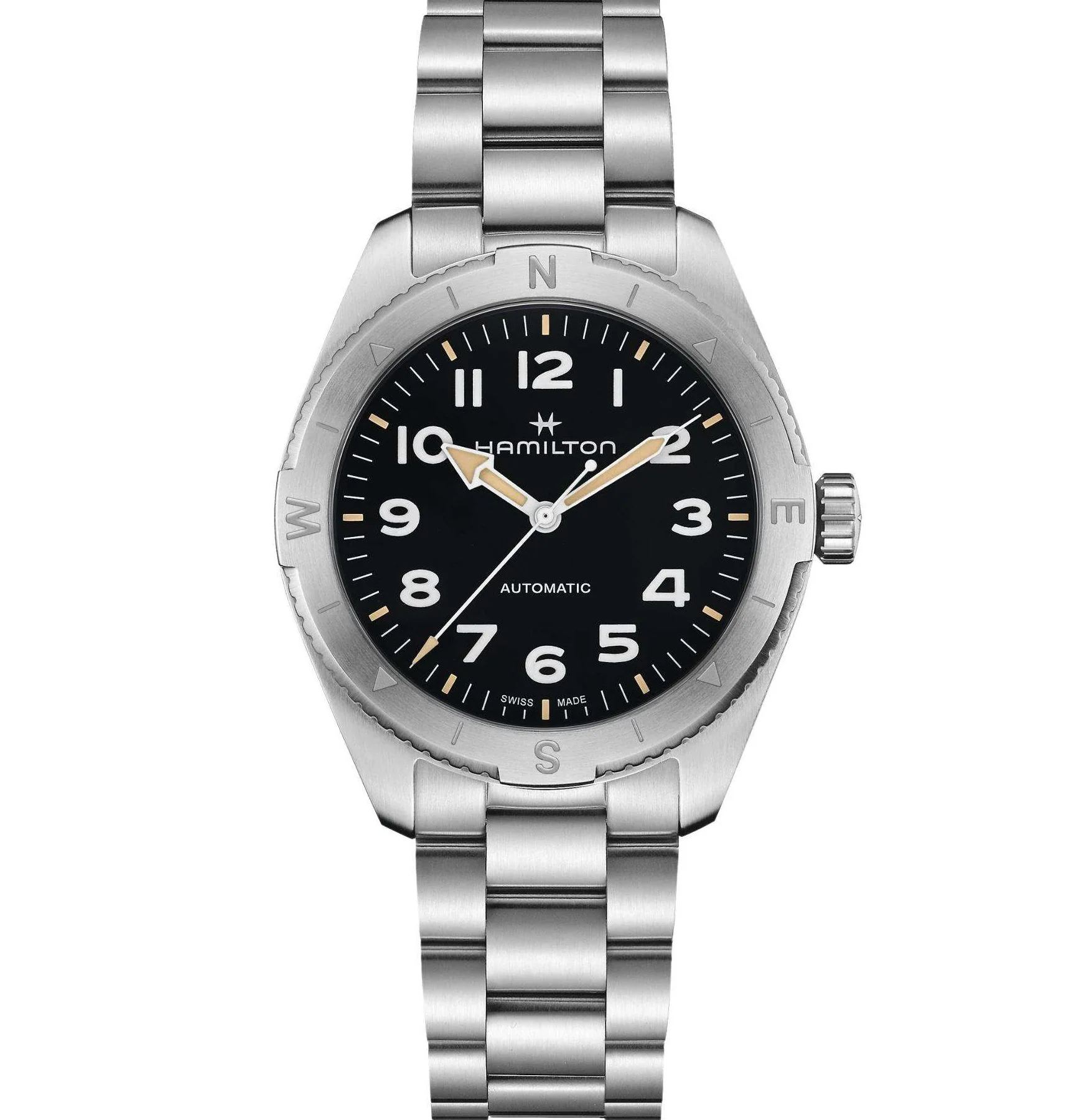 Hamilton Khaki Field Expedition Auto Black Dial Steel Strap Men's Watch H70315130