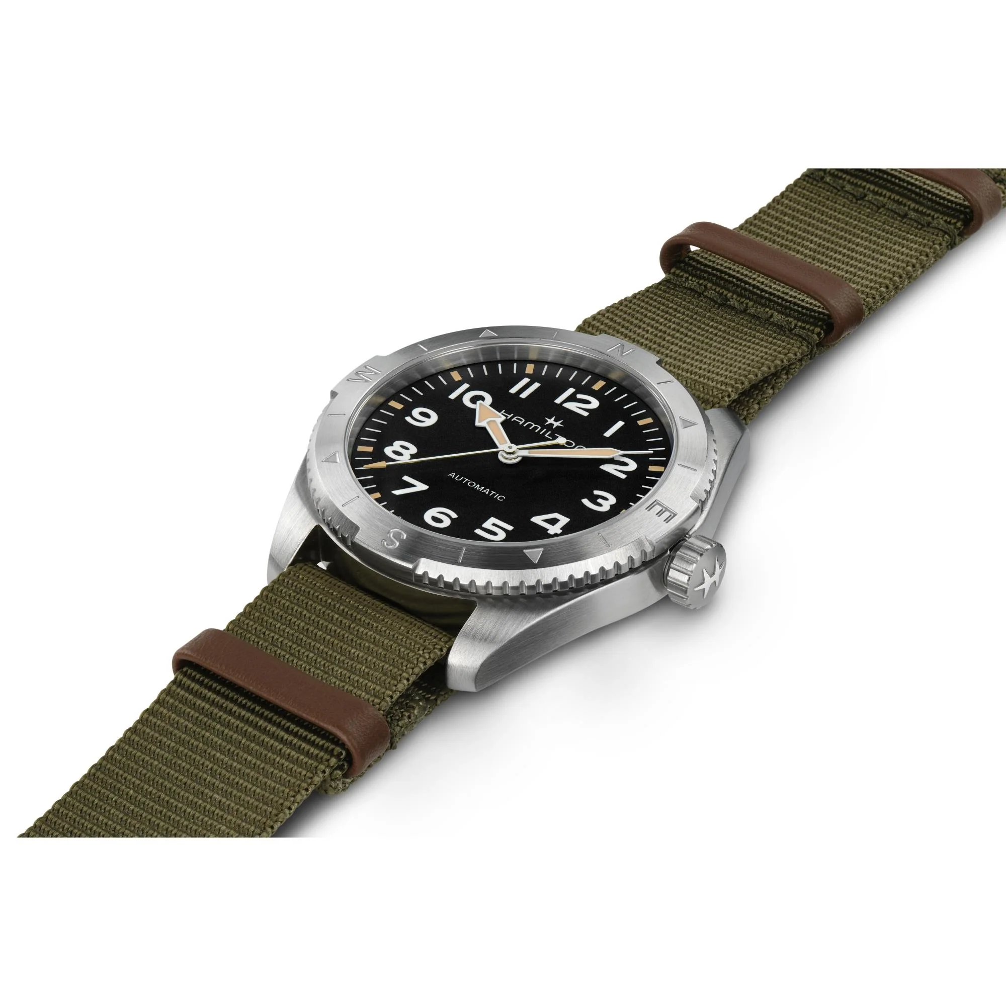 Hamilton Khaki Field Expedition Automatic Black Dial Green NATO Strap Men's Watch H70315931 - Image 3