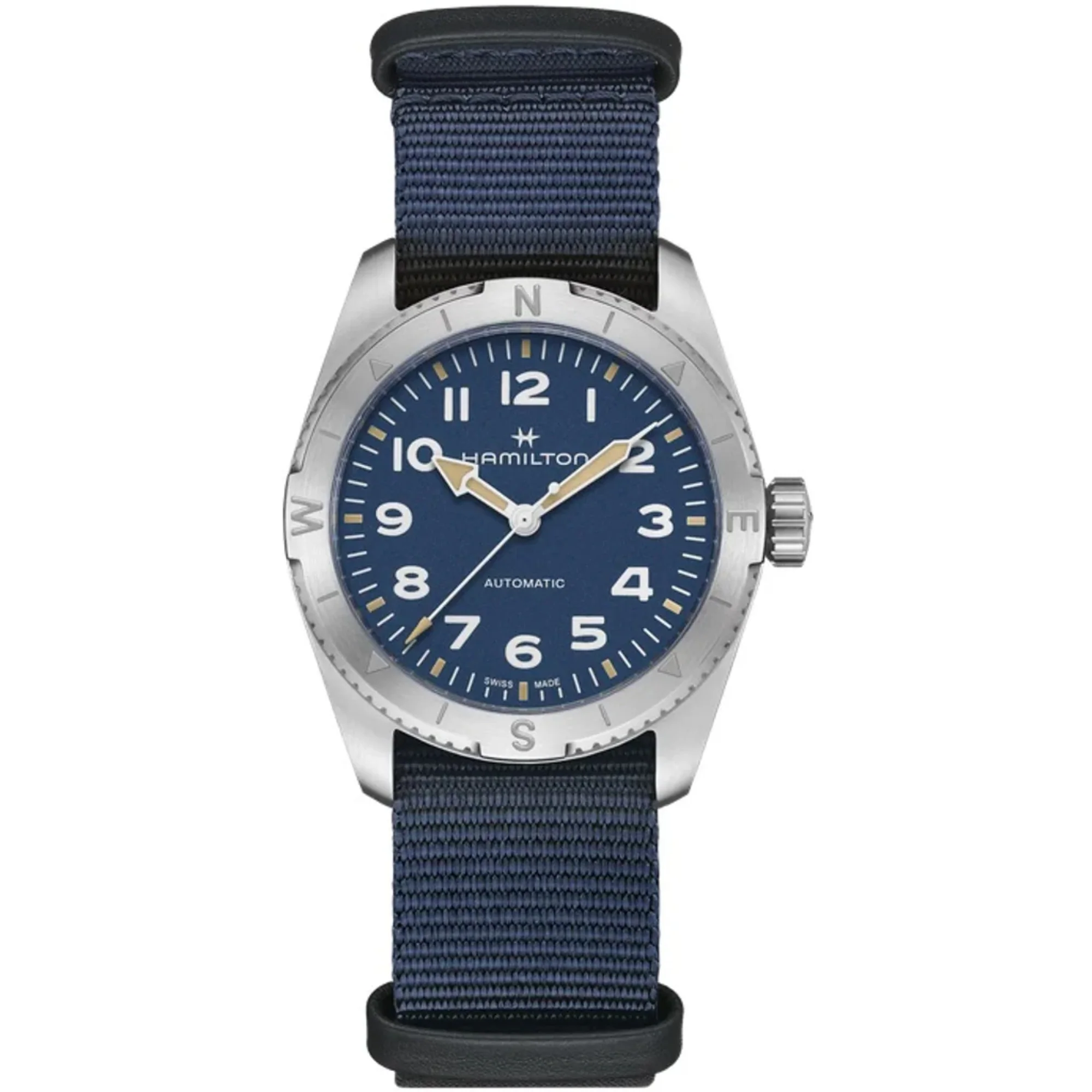 Hamilton Khaki Field Expedition Automatic Blue Dial Blue NATO Strap Unisex Watch H70225940