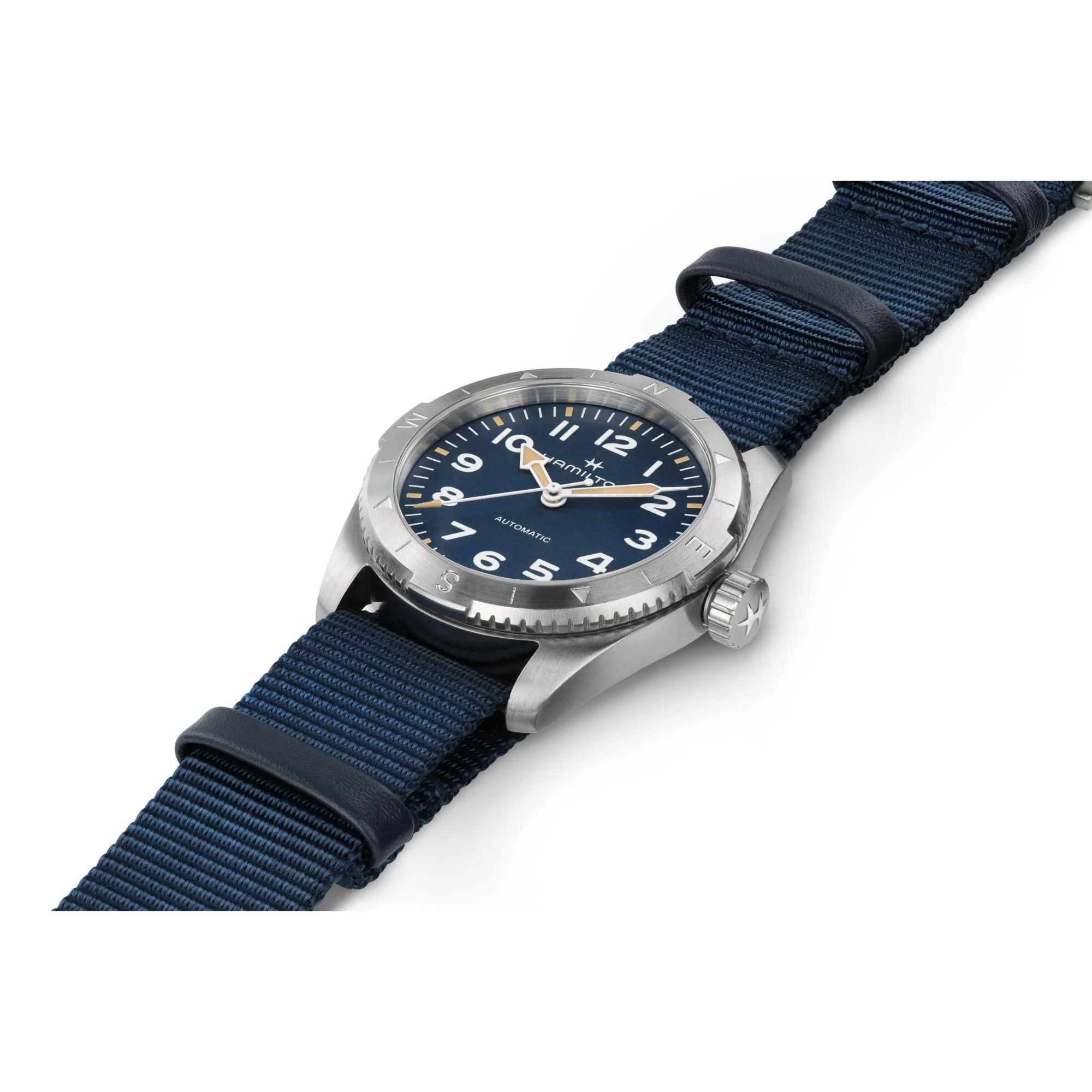 Hamilton Khaki Field Expedition Automatic Blue Dial Blue NATO Strap Unisex Watch H70225940 - Image 6