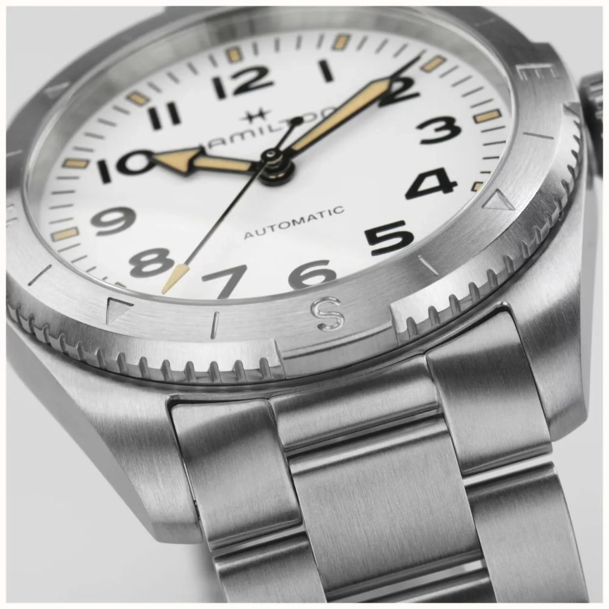 Hamilton Khaki Field Expedition Automatic White Dial Steel Strap Unisex Watch H70225110 - Image 5