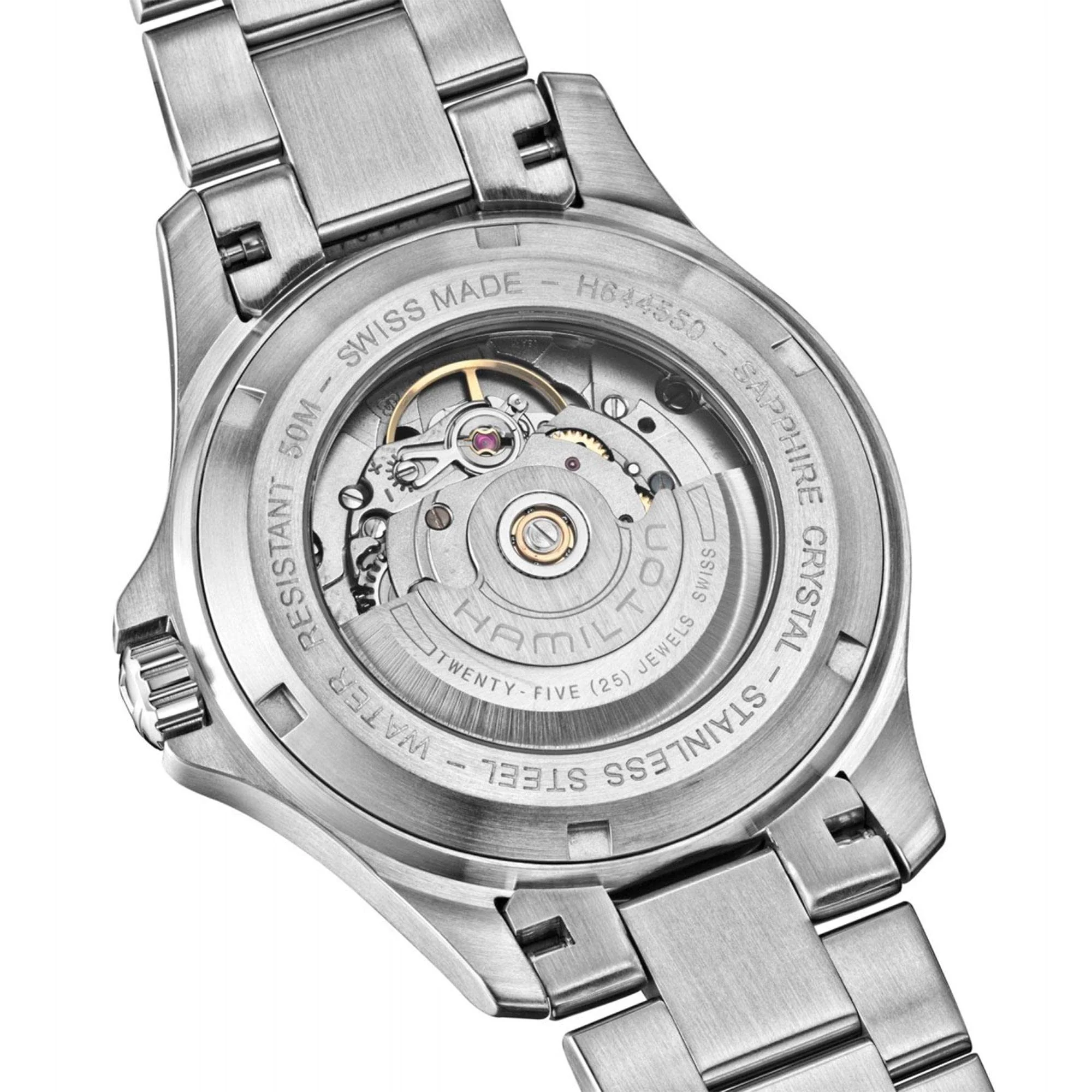 Hamilton Khaki Field Military King Automatic Black Dial Stainless Steel Bracelet Men's Watch H64455133 - Image 6