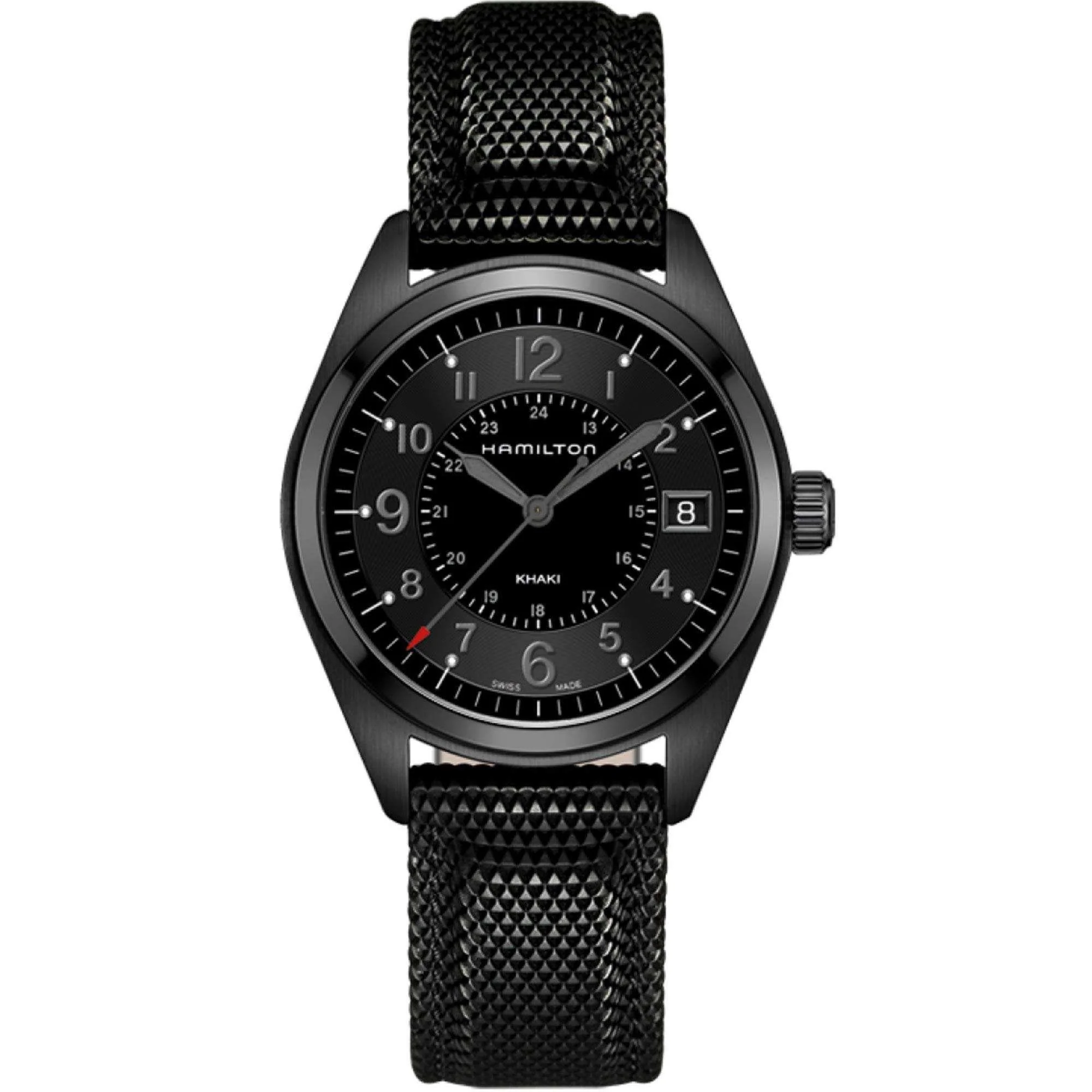 Hamilton Khaki Field Quartz Black PVD Synthetic Black Dial Men's Watch H68401735 - Image 5